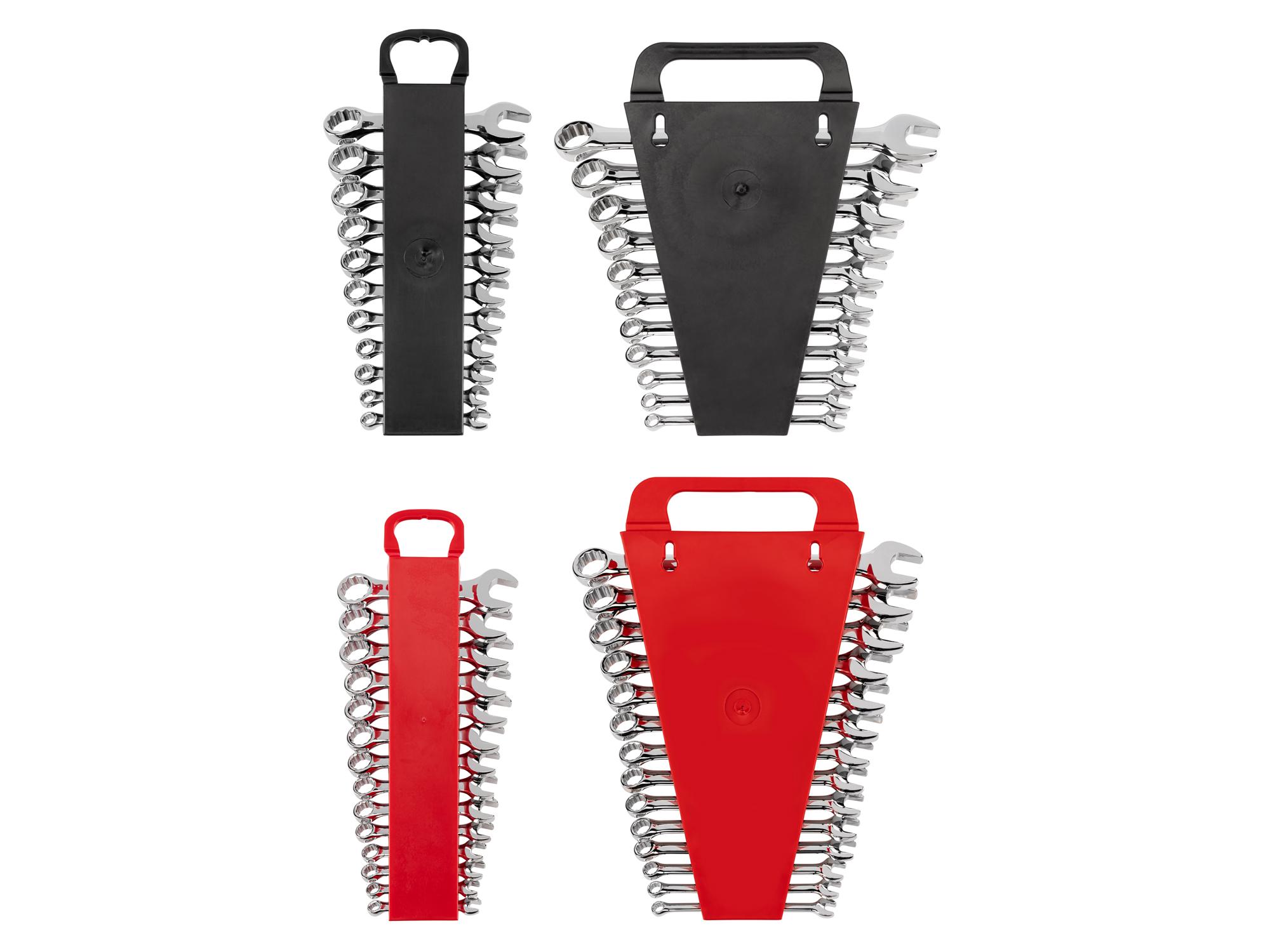 Back view of Tekton holder combination wrench set. Item #WCB92902