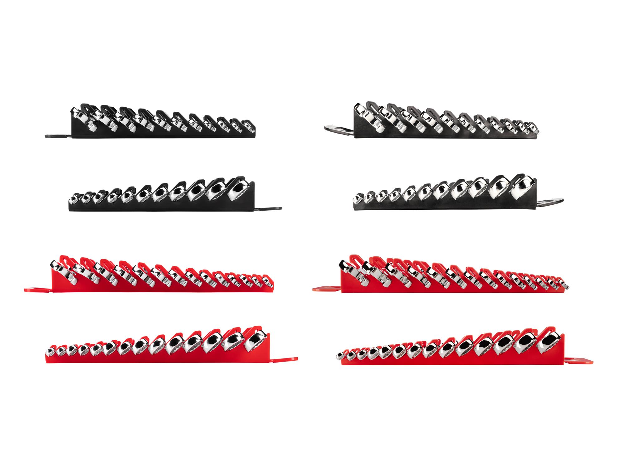 Side view of Tekton holder combination wrench set. Item #WCB92902