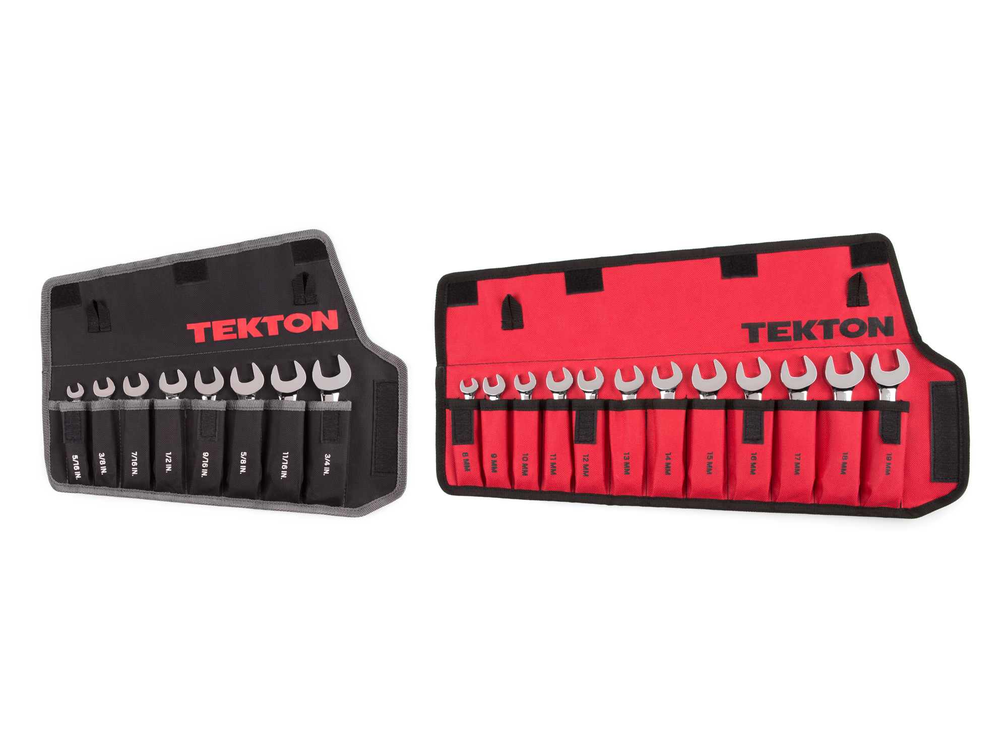 Includes: 5/16 - 3/4 inch (SAE), 8-19 mm (Metric). 12 point stubby combination wrenches. No skipped sizes. Comes with pouch. WCB94601.
