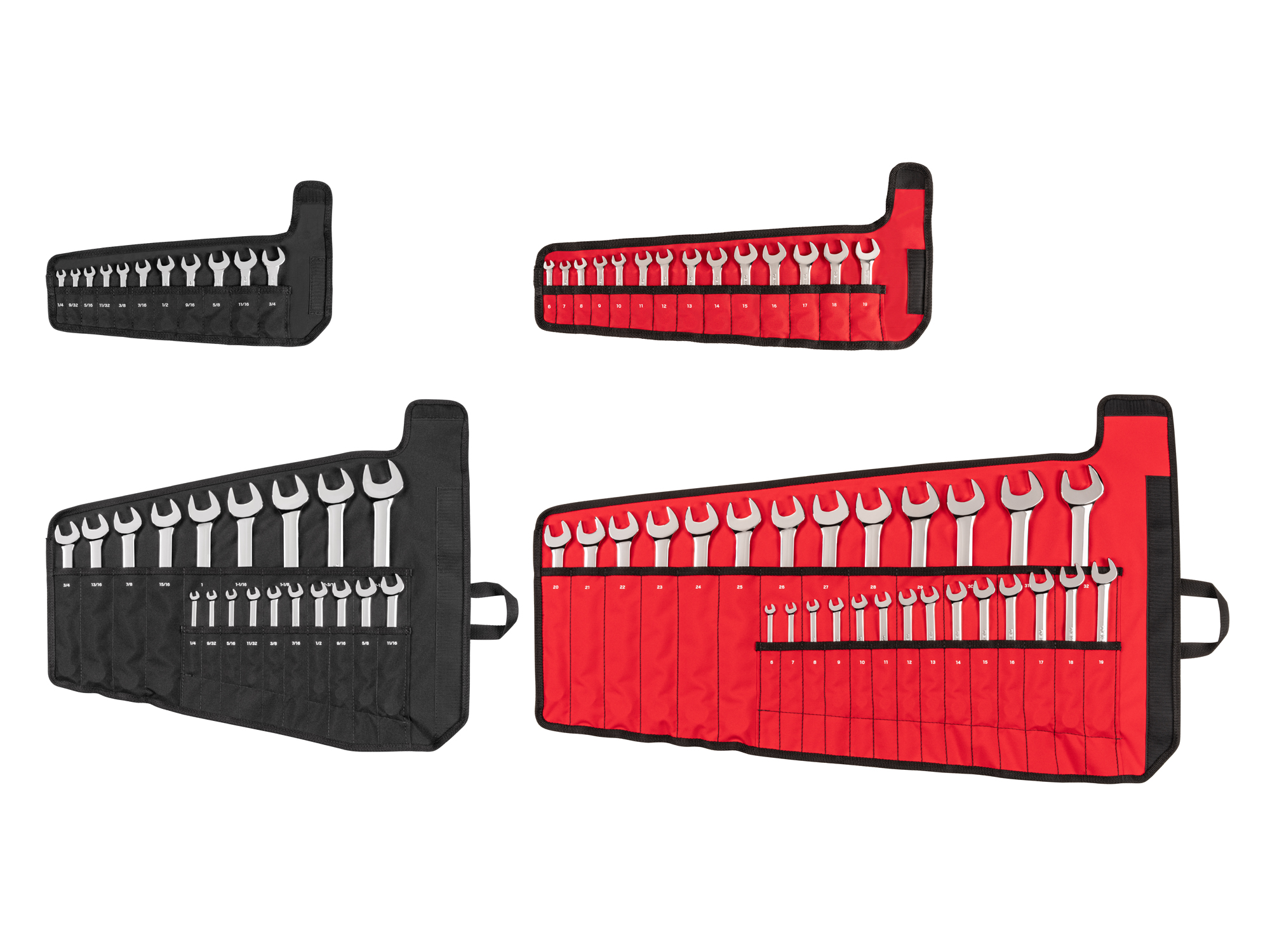 Stubby and Standard Length Combination Wrench Set with Pouches (71-Piece)