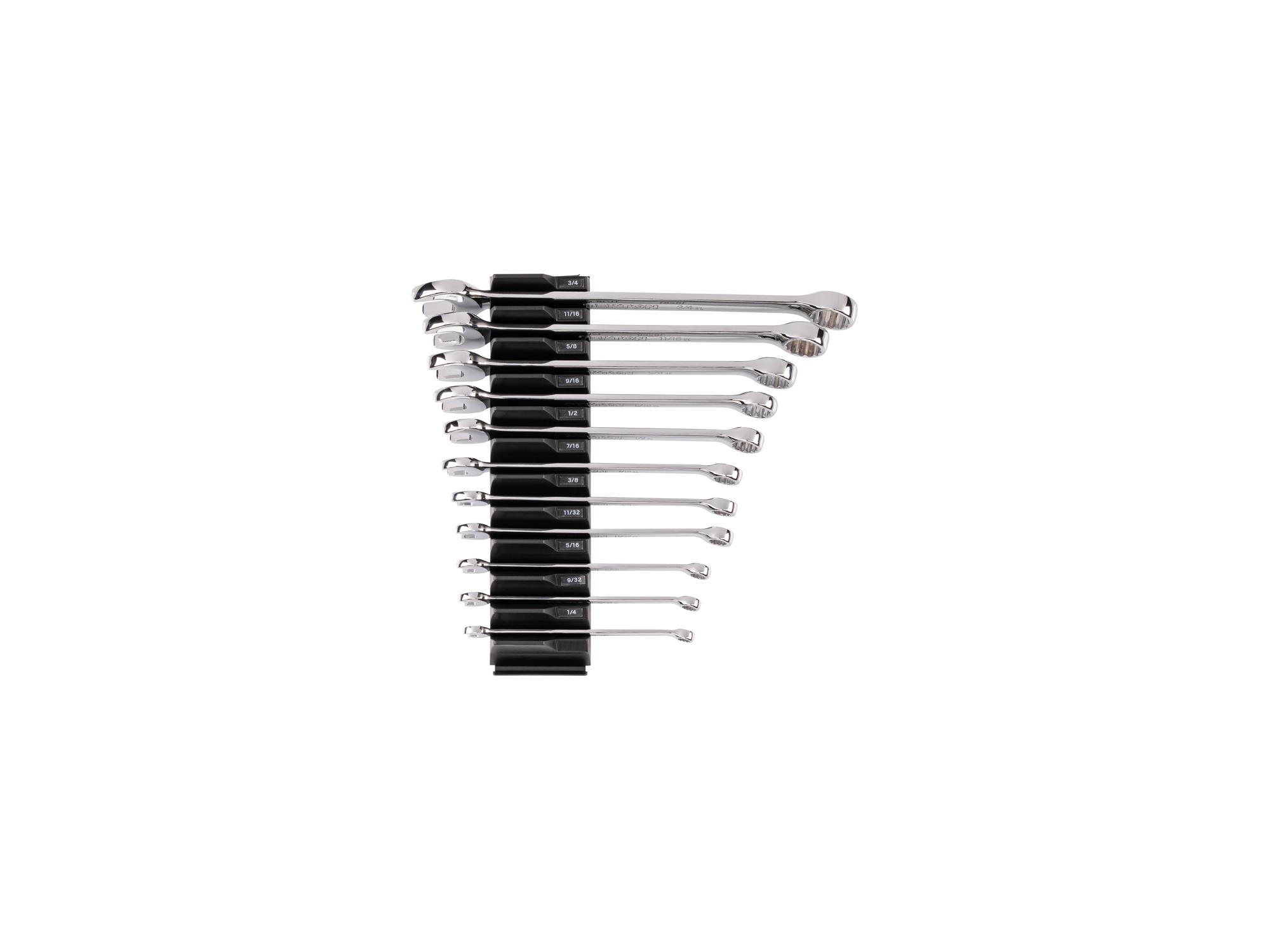 Front view of Tekton modular combination wrench set. Item #WCB95101