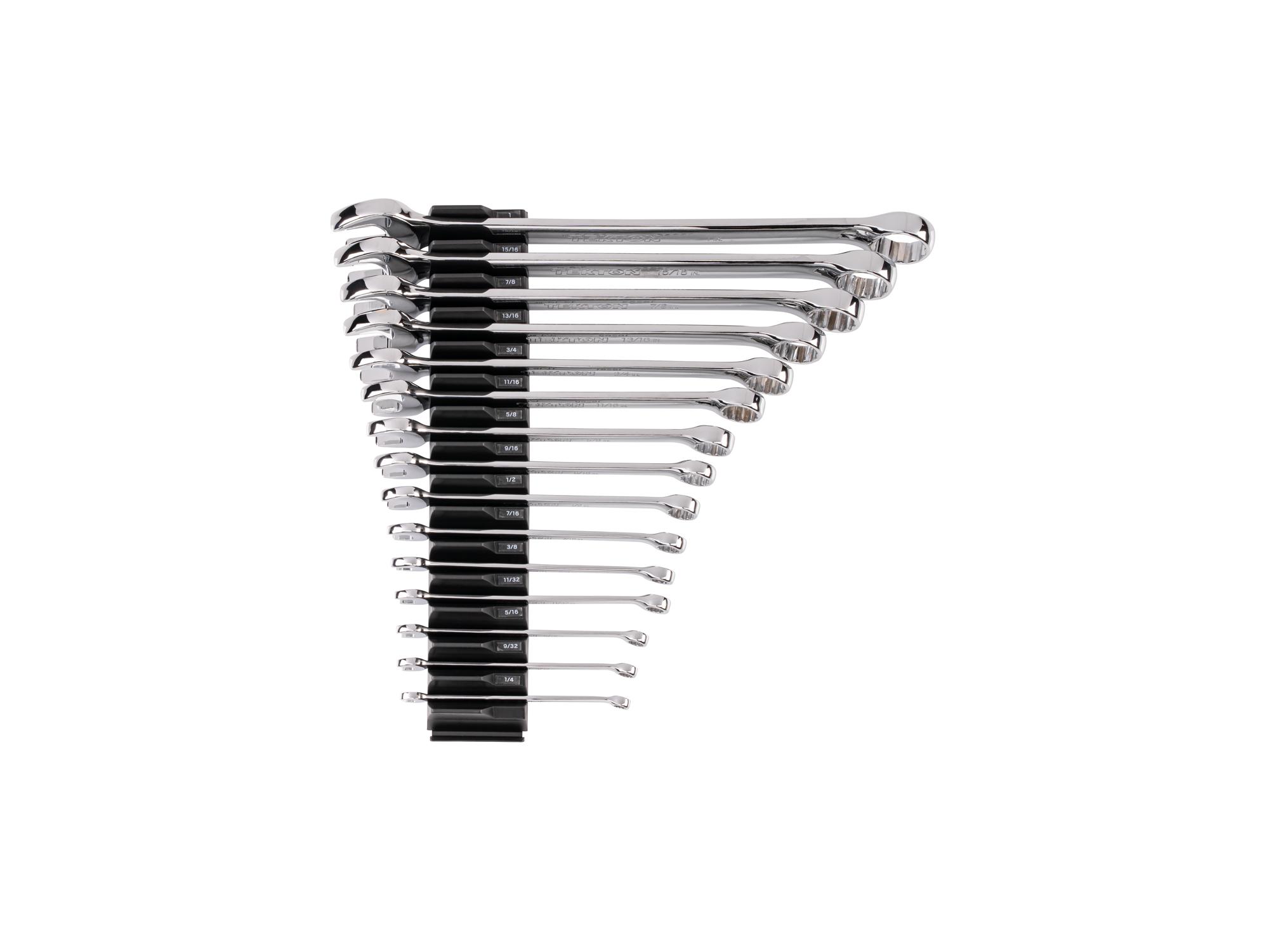 Front view of Tekton modular combination wrench set. Item #WCB95102