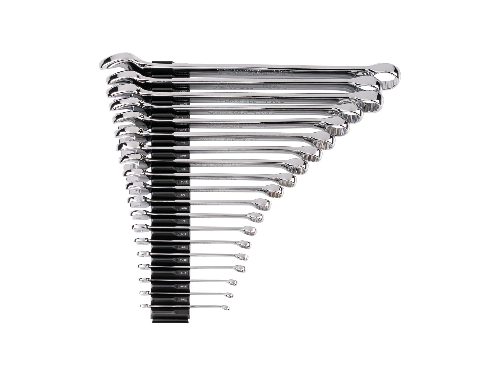 Front view of Tekton modular combination wrench set. Item #WCB95103