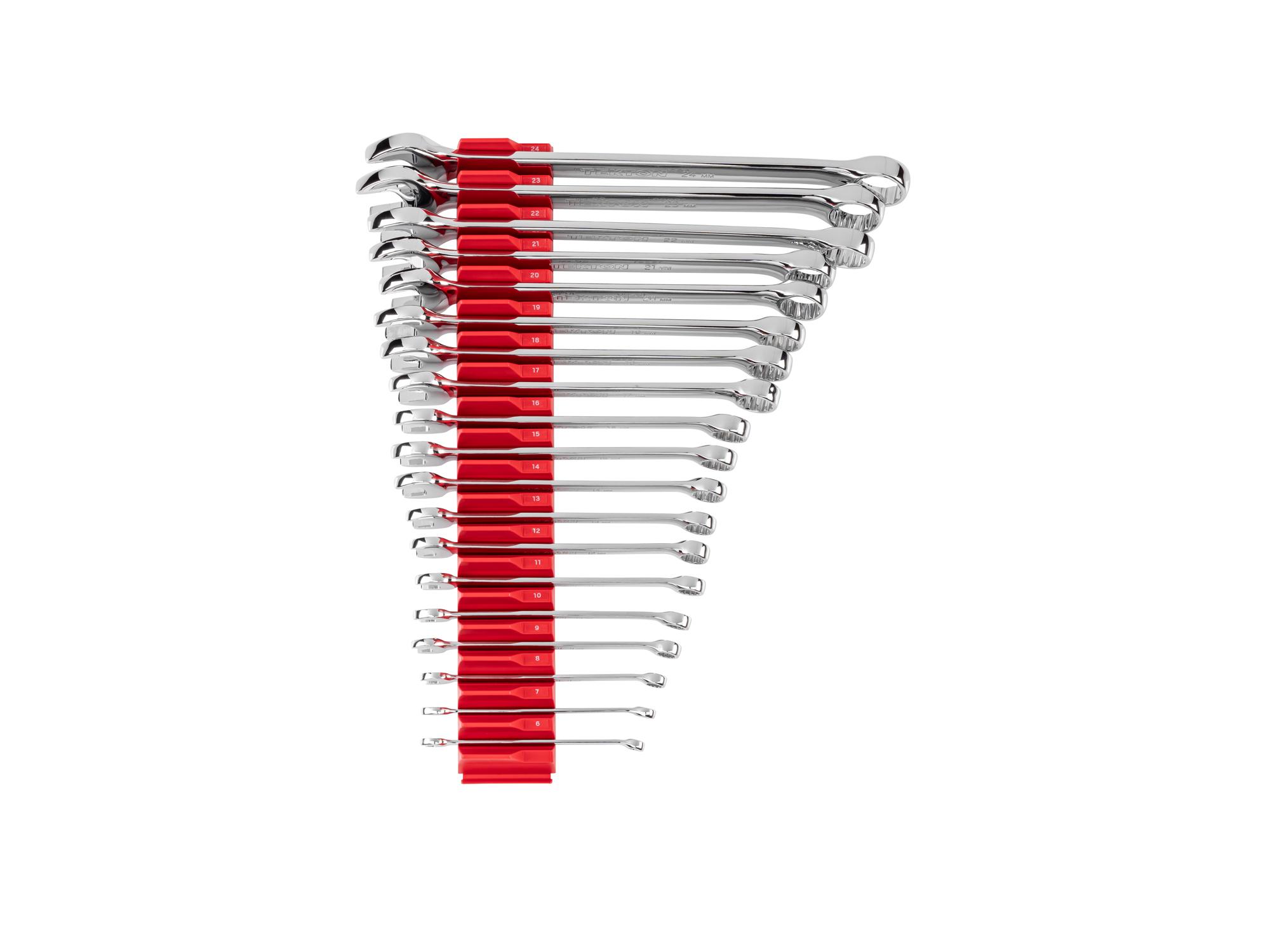 Front view of Tekton modular combination wrench set. Item #WCB95202