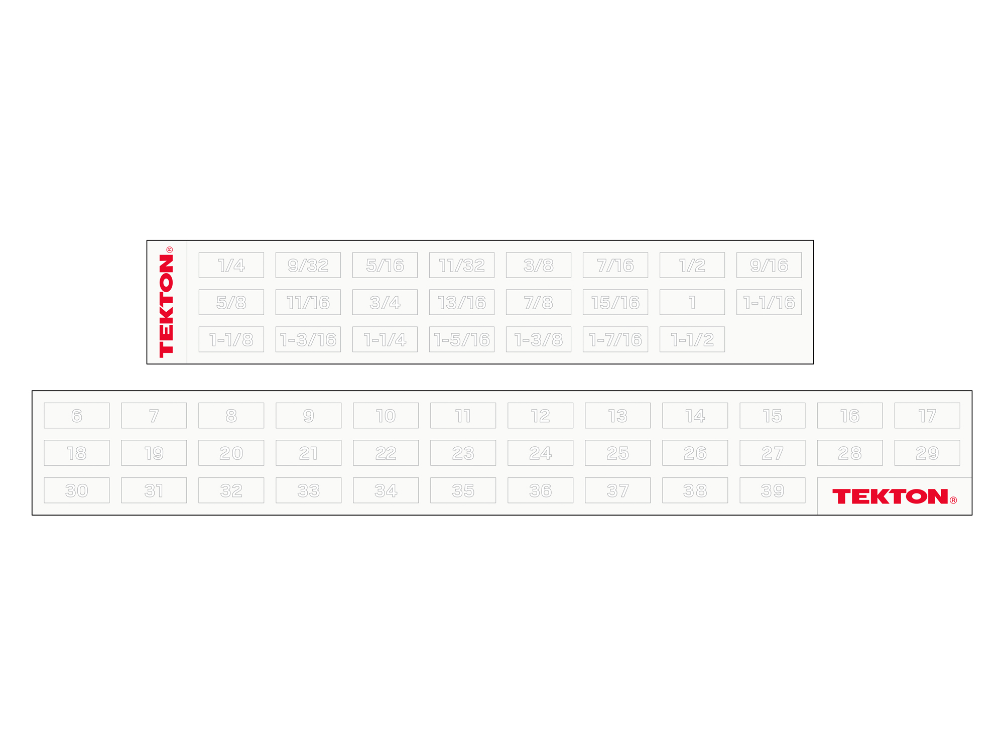 TEKTON 40-Tool Modular Wrench Organizer Set (Red)