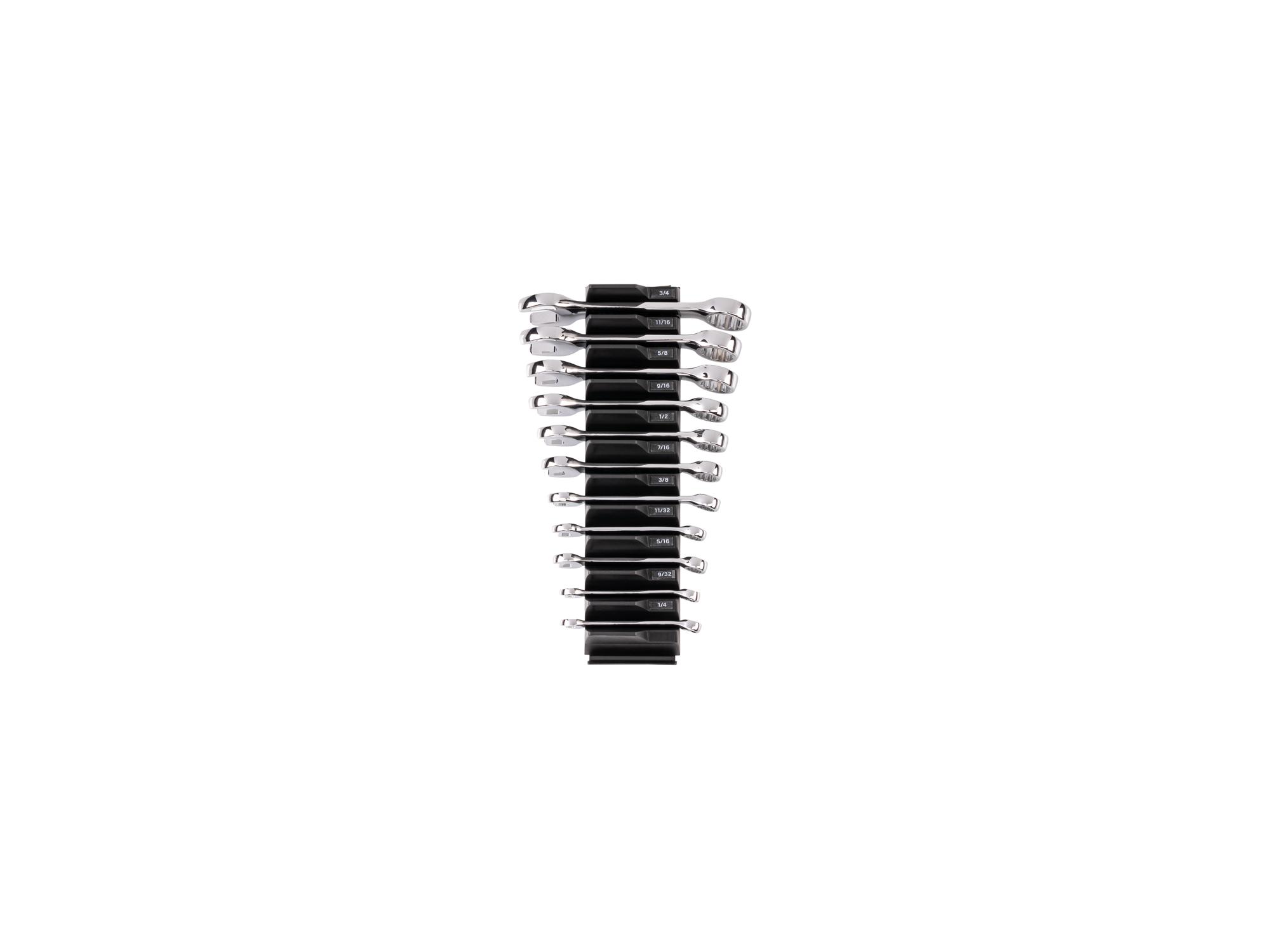 Front view of Tekton modular combination wrench set. Item #WCB95401