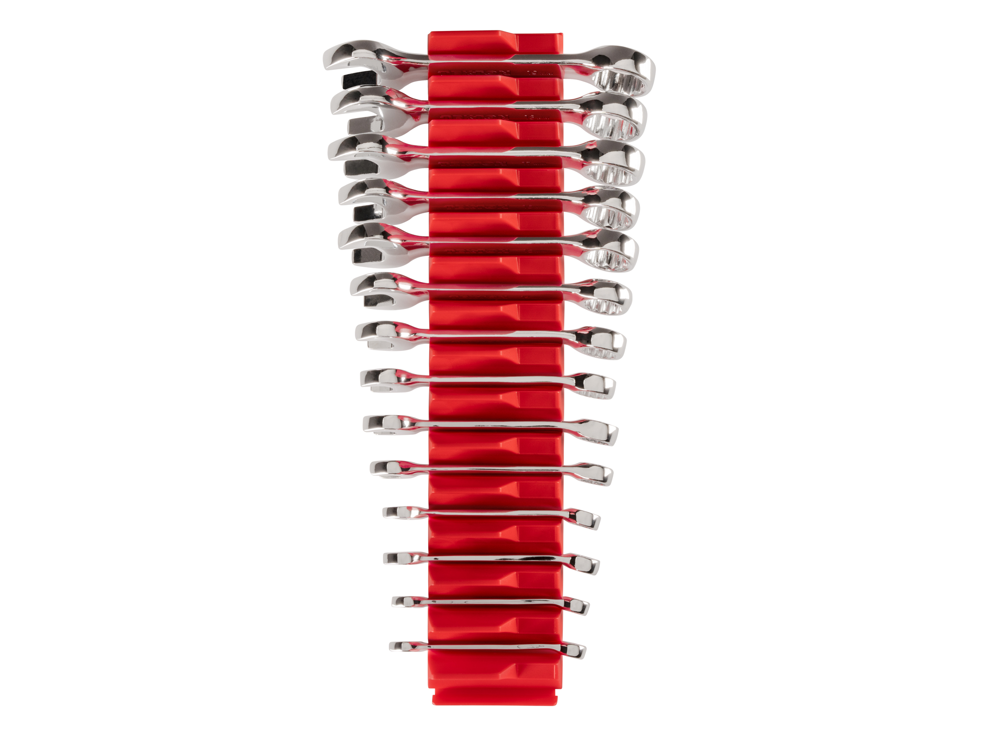 TEKTON Stubby Combination Wrench Set with Modular Organizers, 14-Piece (6-19 mm)