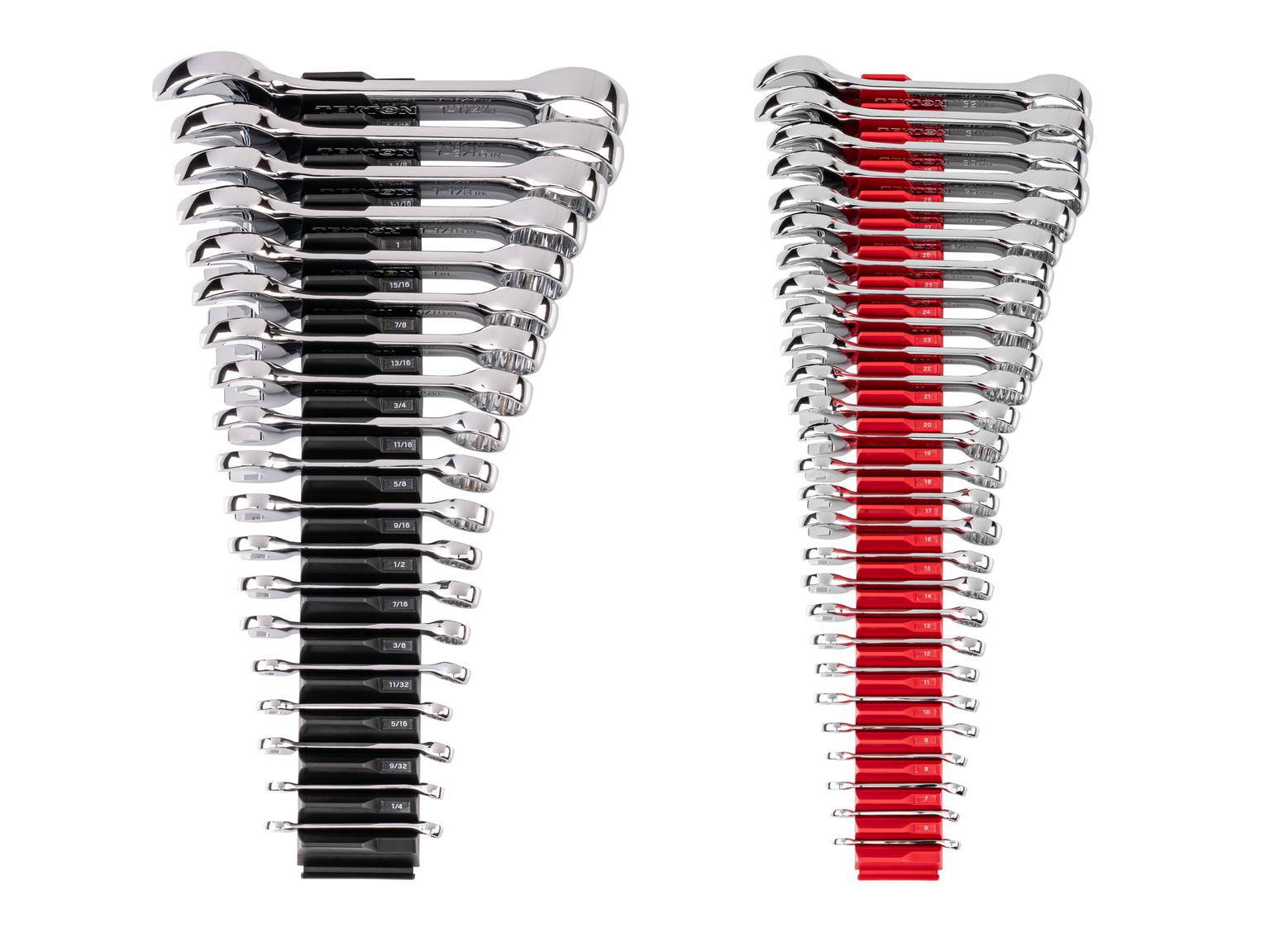TEKTON Stubby Combination Wrench Set with Modular Organizers, 46-Piece (1/4 - 1-1/4 in., 6 - 32 mm)