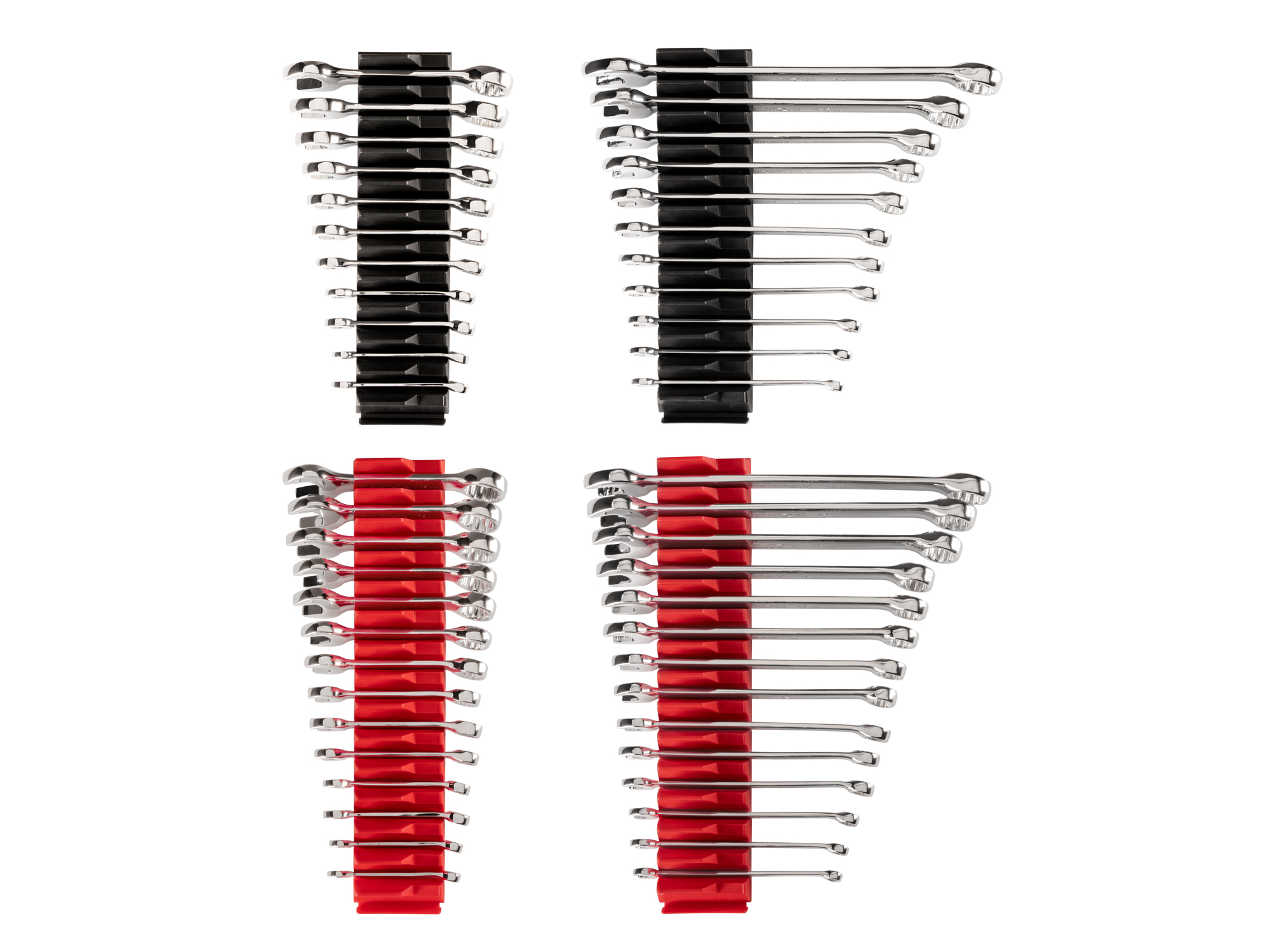 Stubby and Standard Length Combination Wrench Set with Modular Organizers (50-Piece)