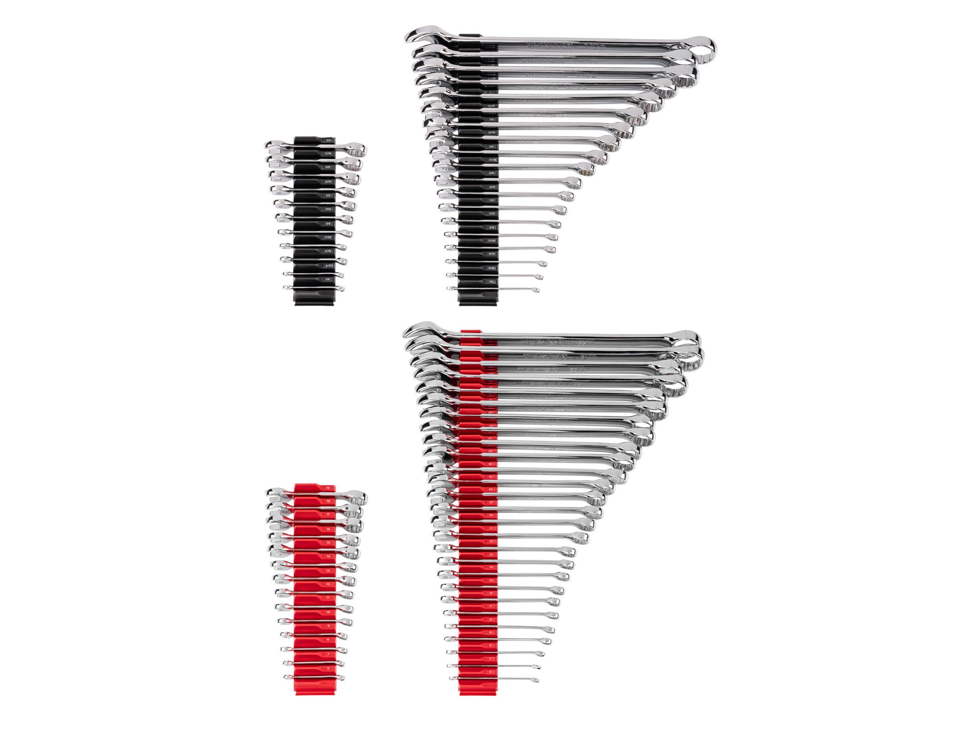 Front view of Tekton modular combination wrench set. Item #WCB95902