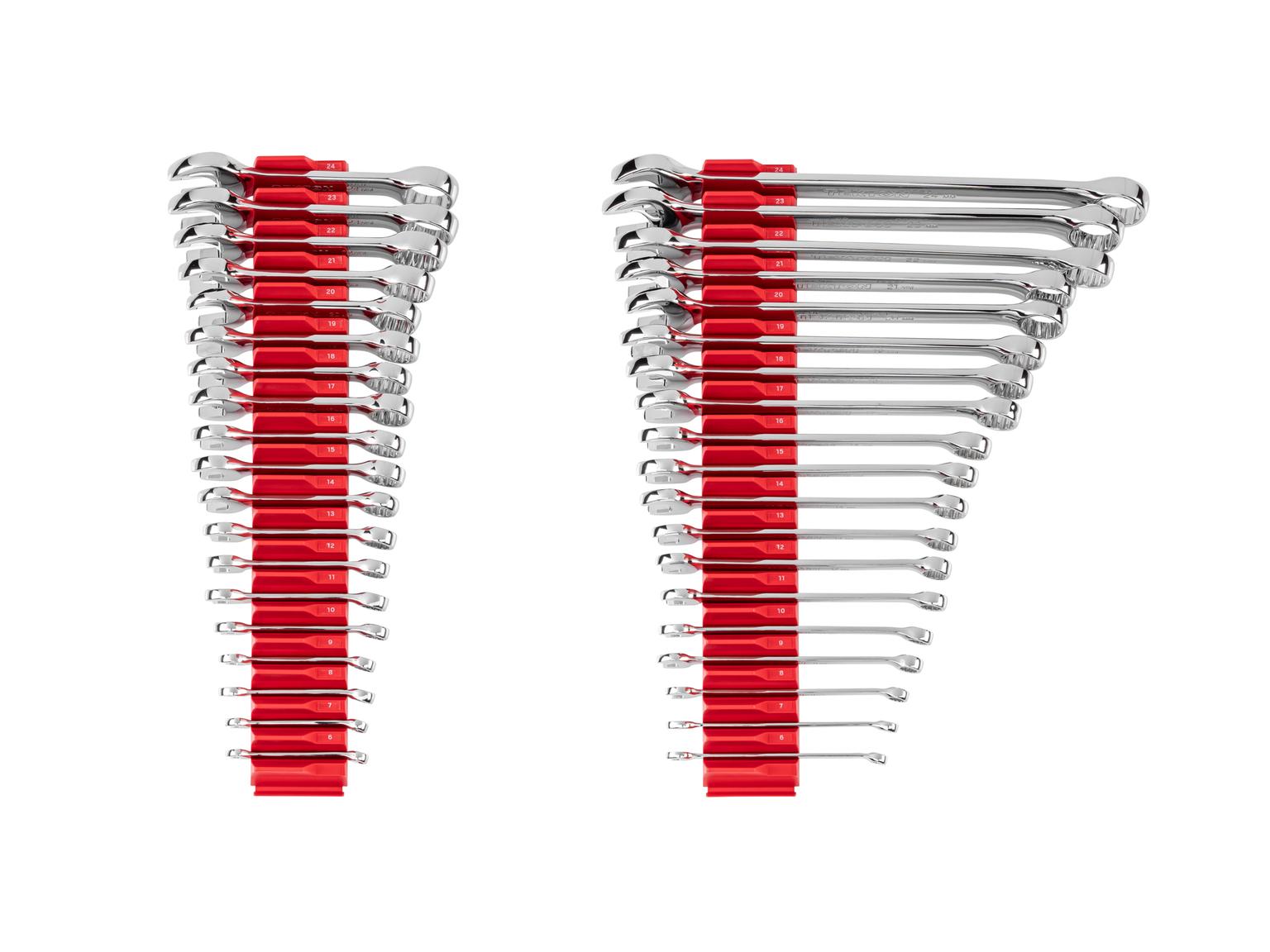 TEKTON Stubby and Standard Length Combination Wrench Set with Modular Organizers, 38-Piece (6 - 24 mm)