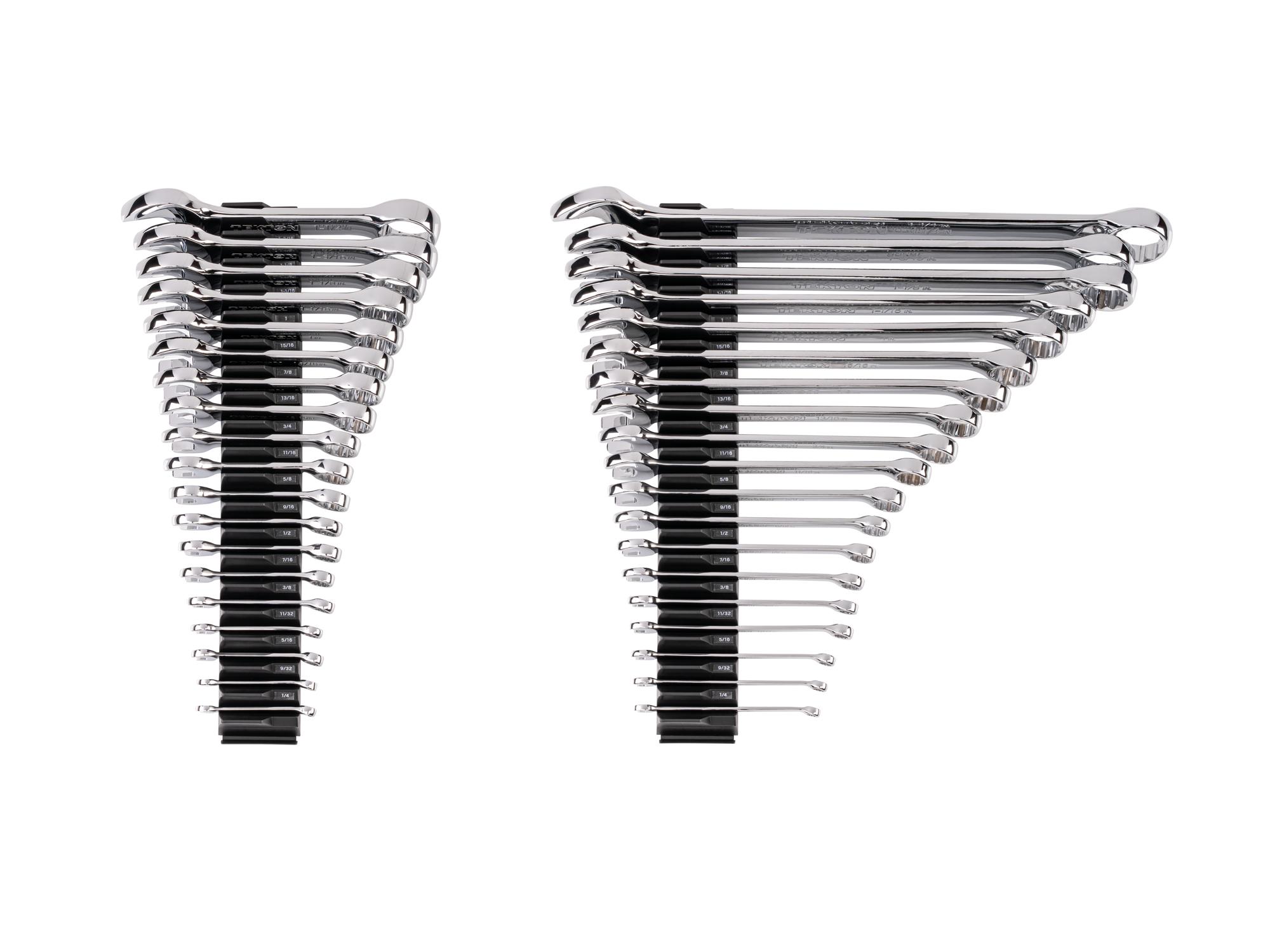 TEKTON Stubby and Standard Length Combination Wrench Set with Modular Organizers, 38-Piece (1/4 - 1-1/4 in.)