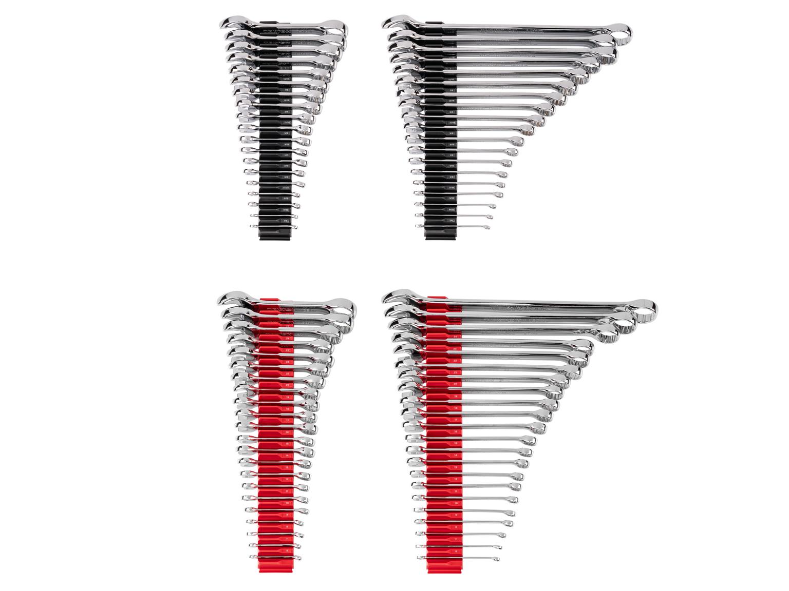 TEKTON Stubby and Standard Length Combination Wrench Set with Modular Organizers, 82-Piece (1/4 - 1-1/4 in., 6 - 32 mm, Common Sizes)