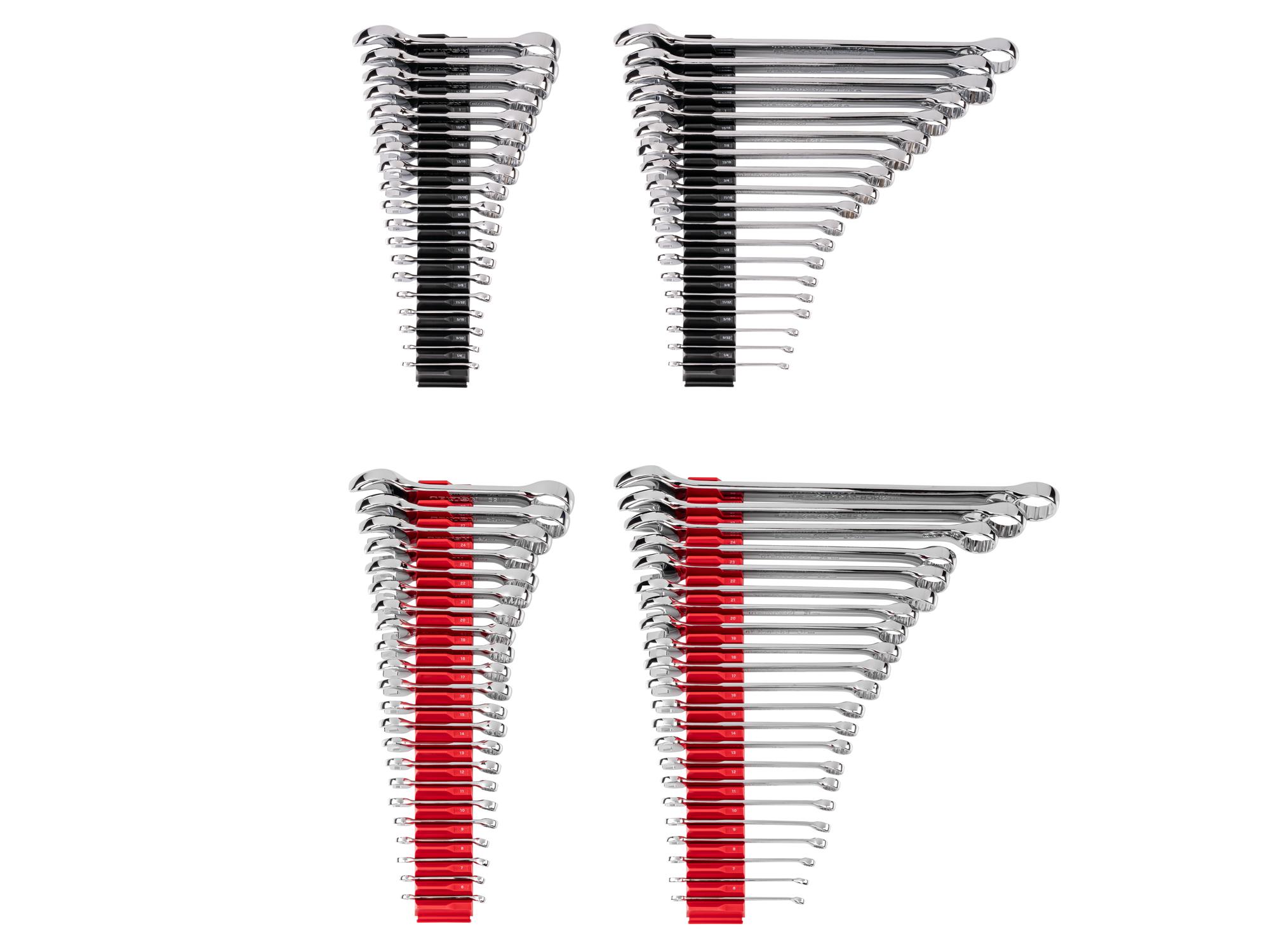 TEKTON Stubby and Standard Length Combination Wrench Set with Modular Organizers, 82-Piece (1/4 - 1-1/4 in., 6 - 32 mm, Common Sizes)