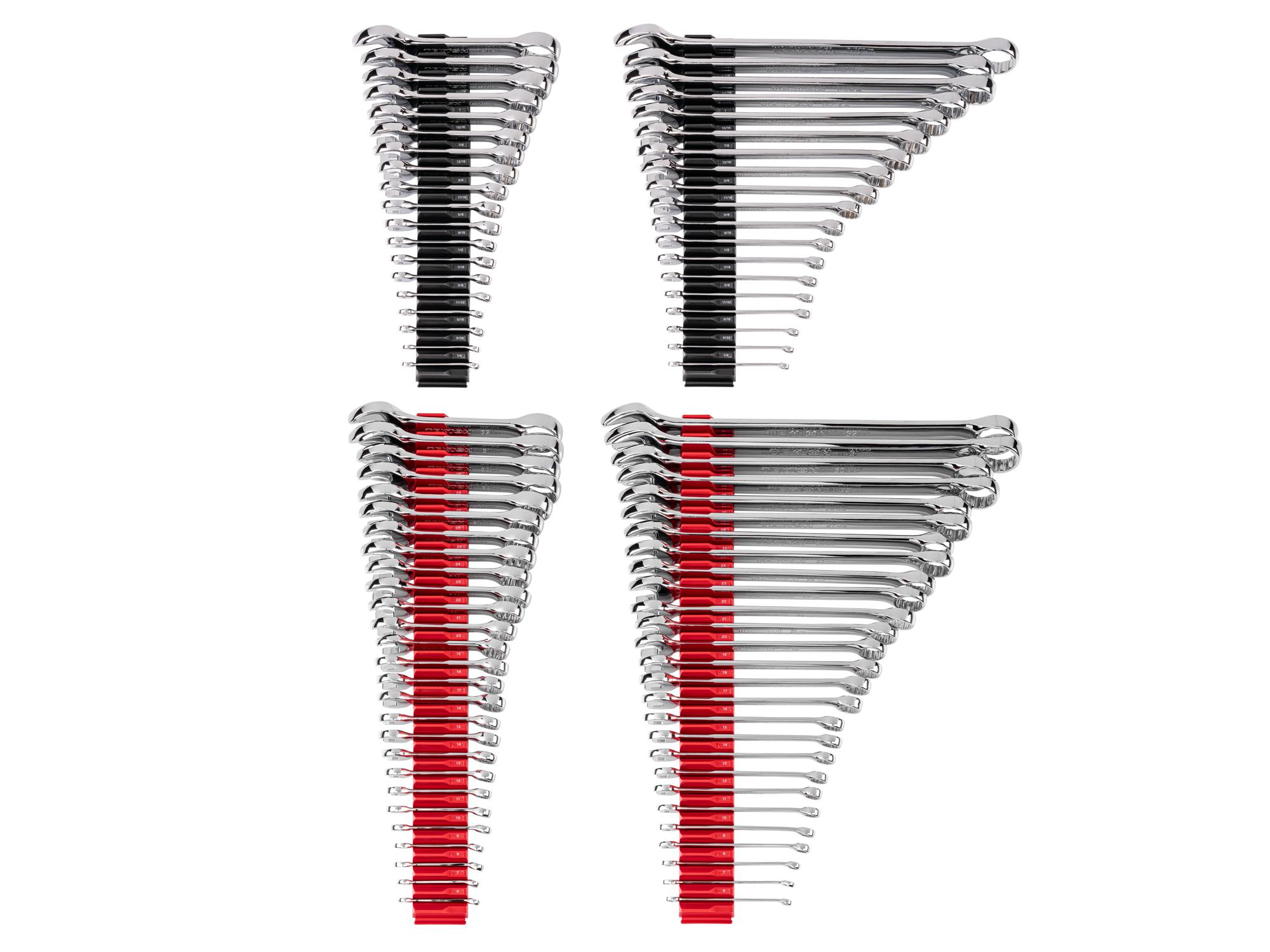 TEKTON Stubby and Standard Length Combination Wrench Set with Modular Organizers, 92-Piece (1/4 - 1-1/4 in., 6 - 32 mm)