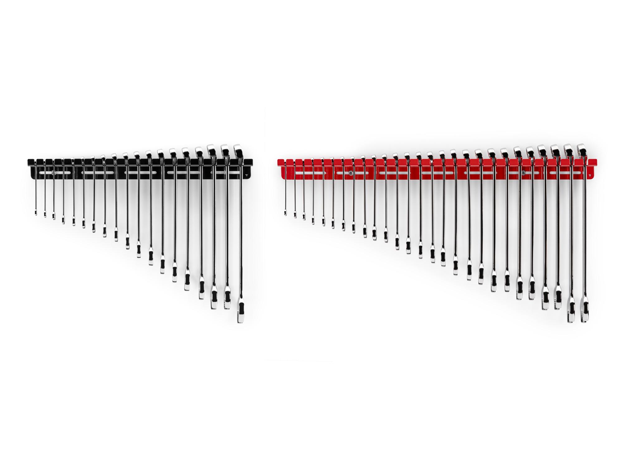 Front view of Tekton hanger combination wrench set. Item #WCB96301