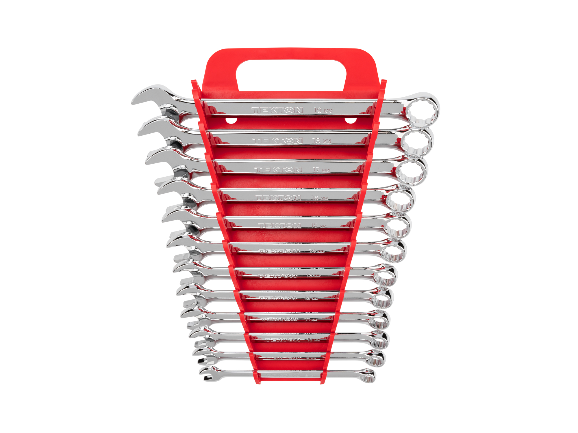 Combination Wrench Set with Holder, 12-Piece (8-19 mm)