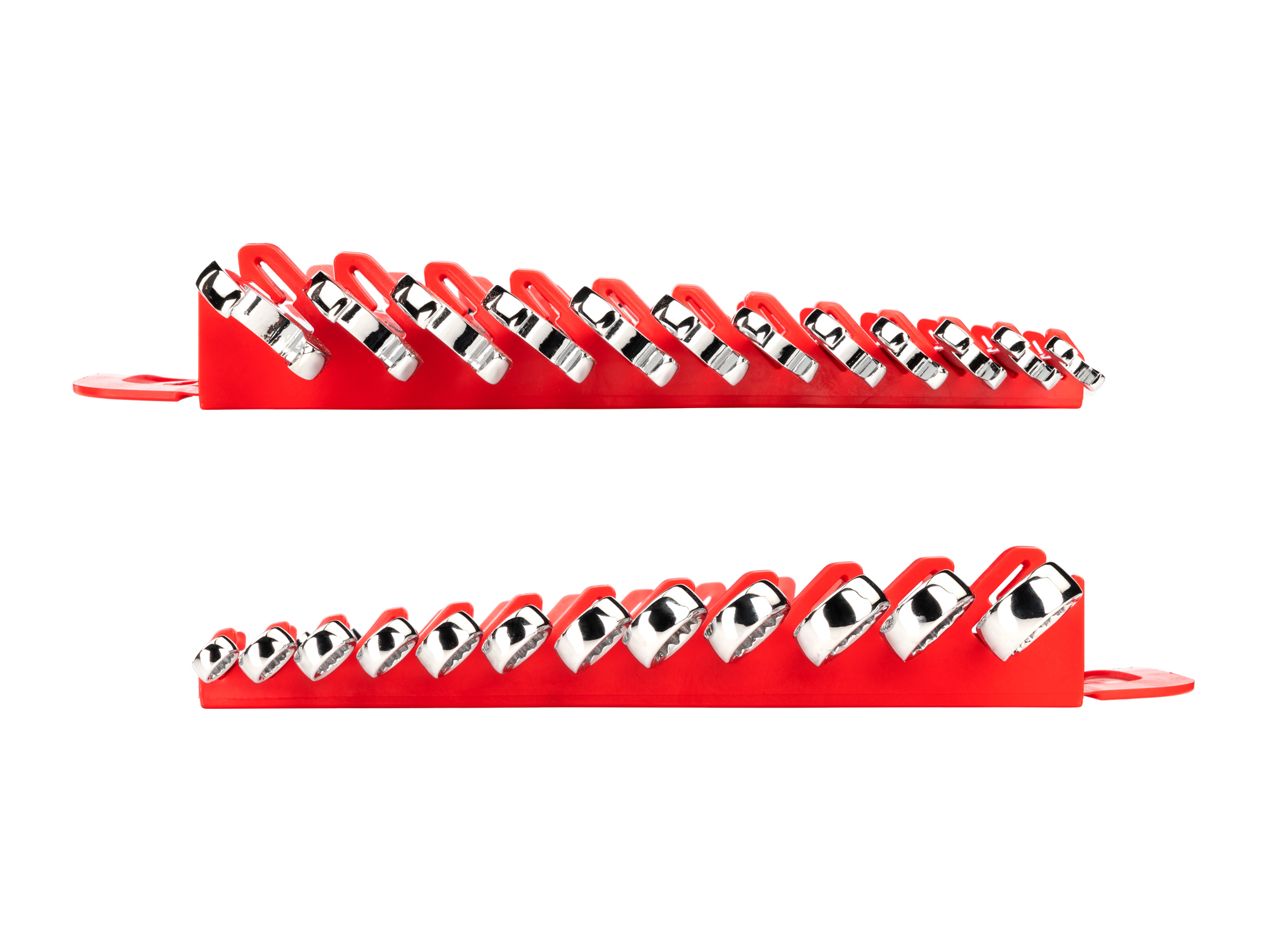 Side view of  Tekton holder combination wrench set. Item #X145