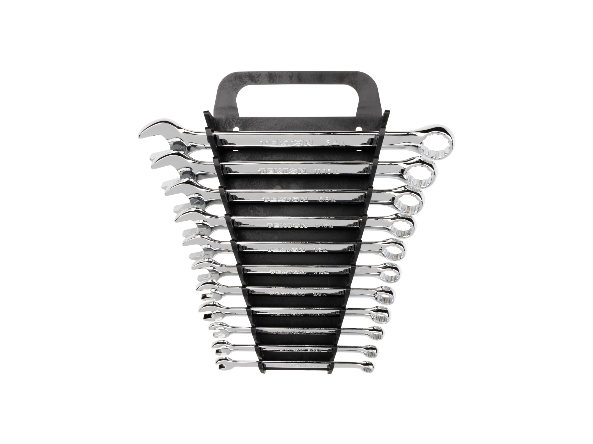 TEKTON Combination Wrench Set with Holder, 11-Piece (1/4-3/4 in.)