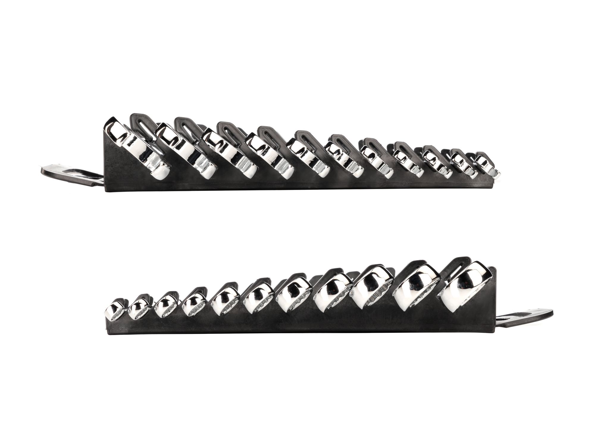 Side view of  Tekton holder combination wrench set. Item #X146
