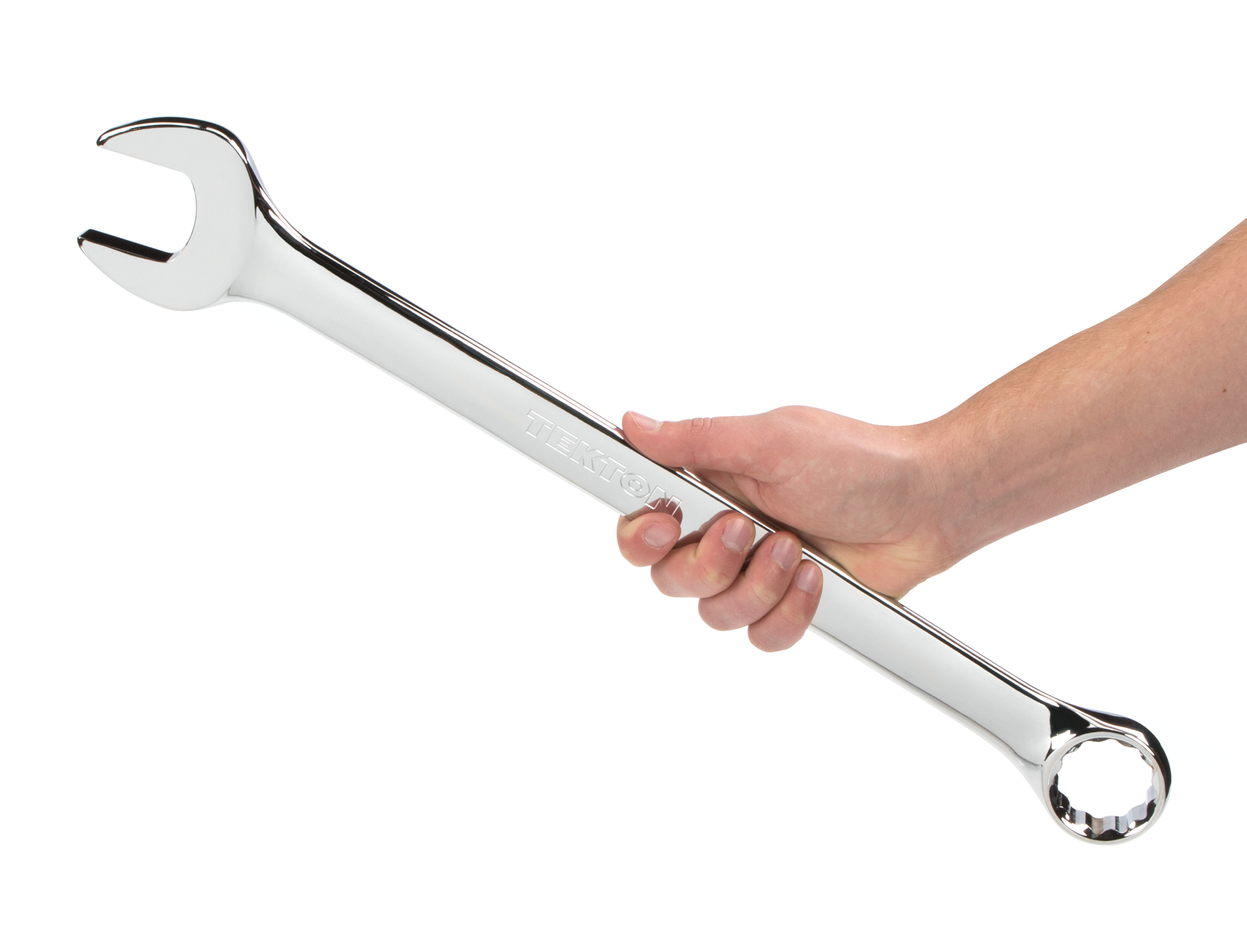 Jumbo 1-7/16 inch (SAE) Combination Wrench with a 12-point box offset to 15-degrees.