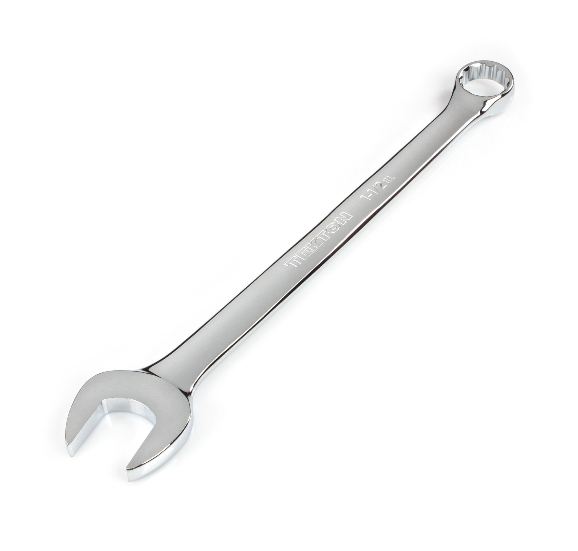 Jumbo 1-1/2 inch (SAE) Combination Wrench with a 12-point box offset to 15-degrees.