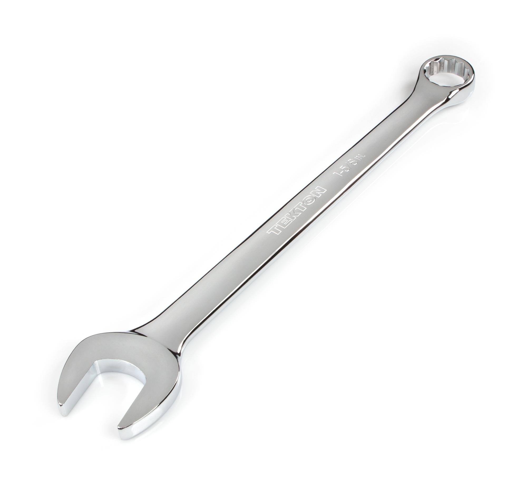Front-right angle view of Tekton combination wrench. Item #WCB23041