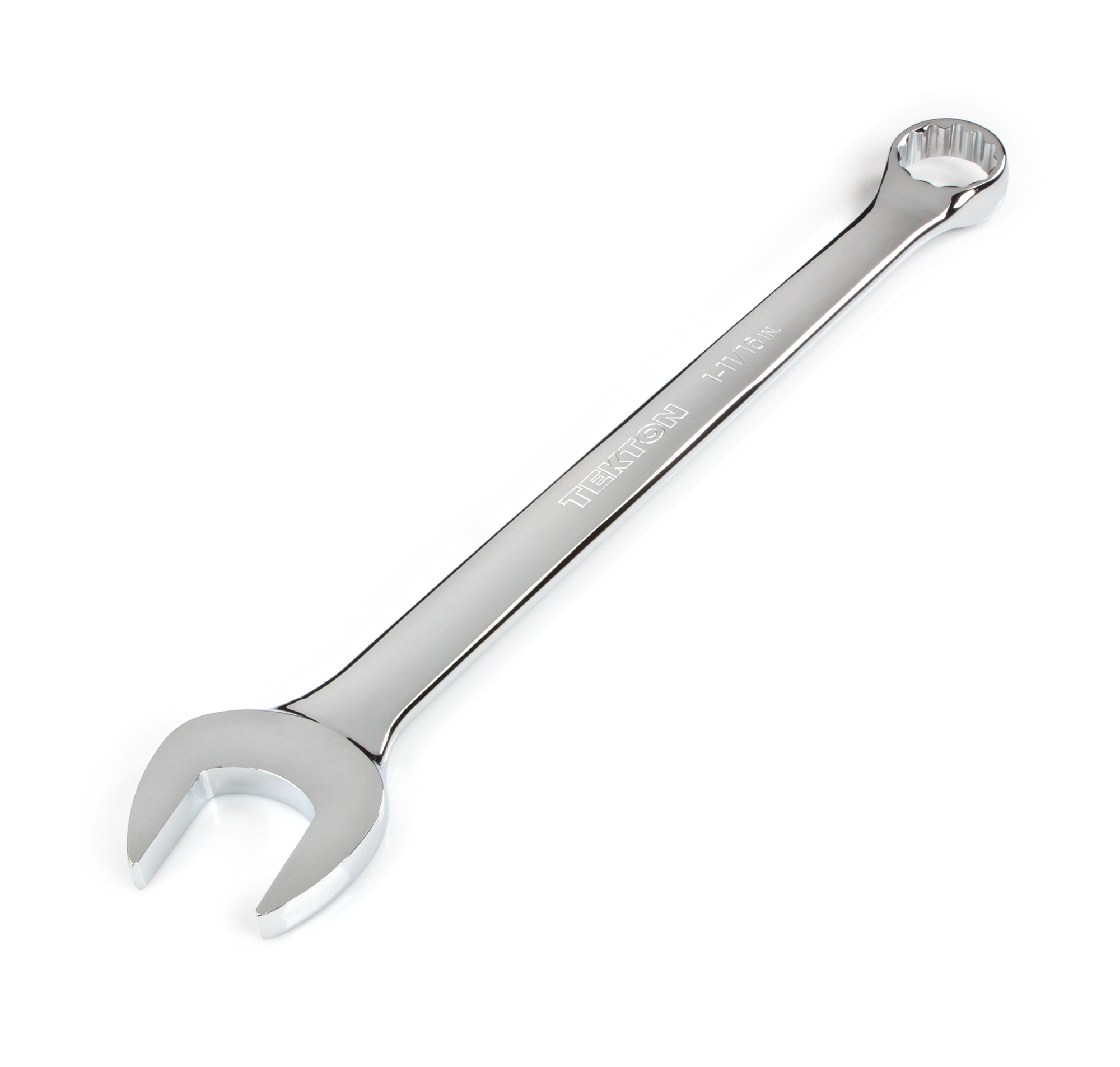 Jumbo 1-11/16 inch (SAE) Combination Wrench with a 12-point box offset to 15-degrees.