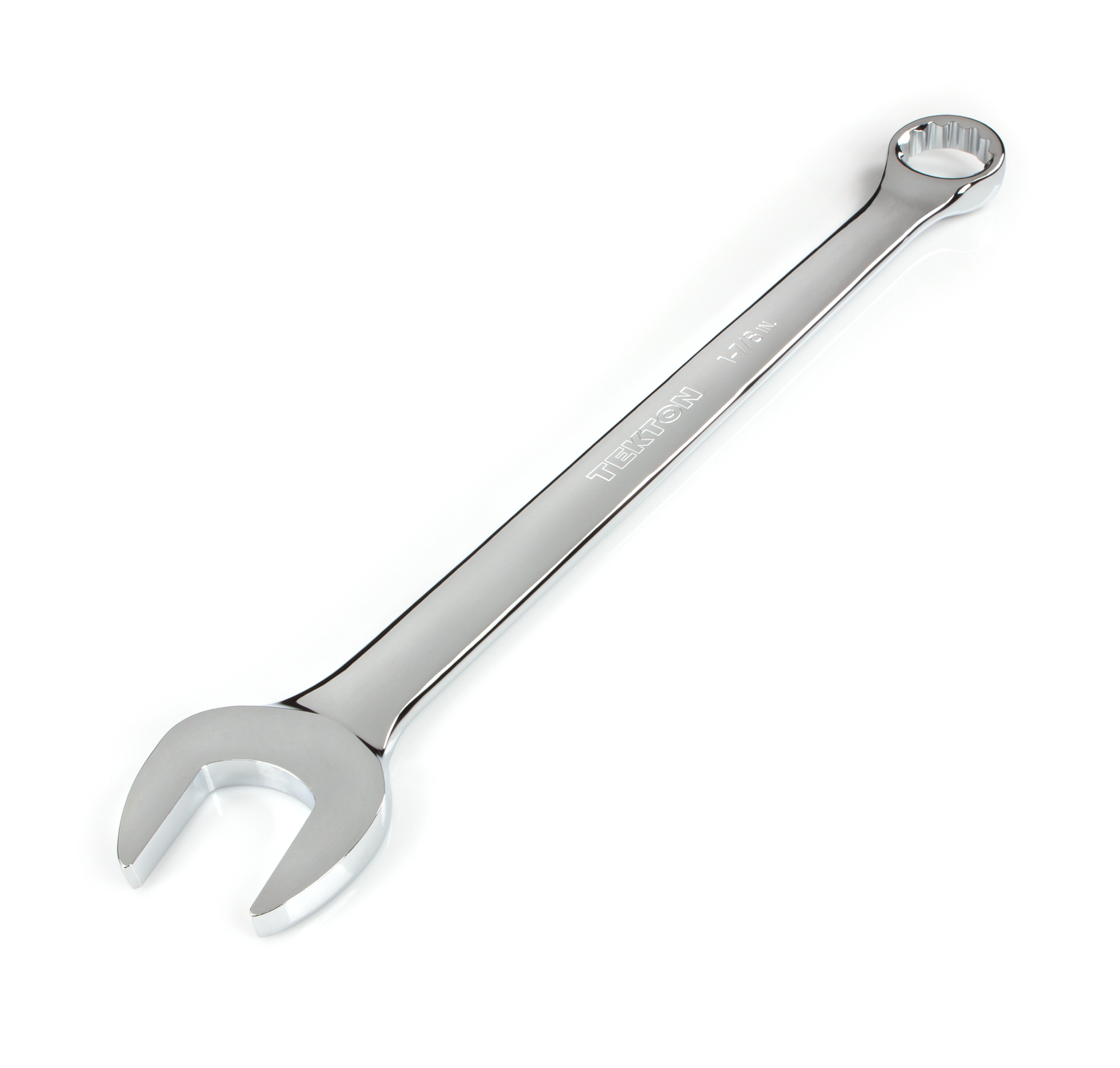 Jumbo 1-7/8 inch (SAE) Combination Wrench with a 12-point box offset to 15-degrees.