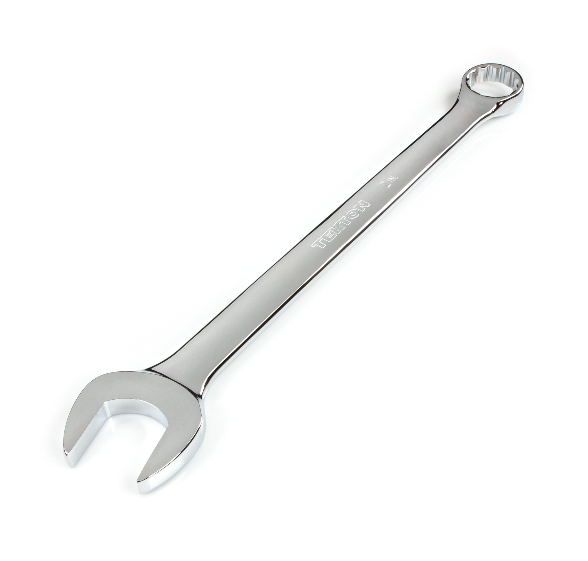 Jumbo 2 inch (SAE) Combination Wrench with a 12-point box offset to 15-degrees.