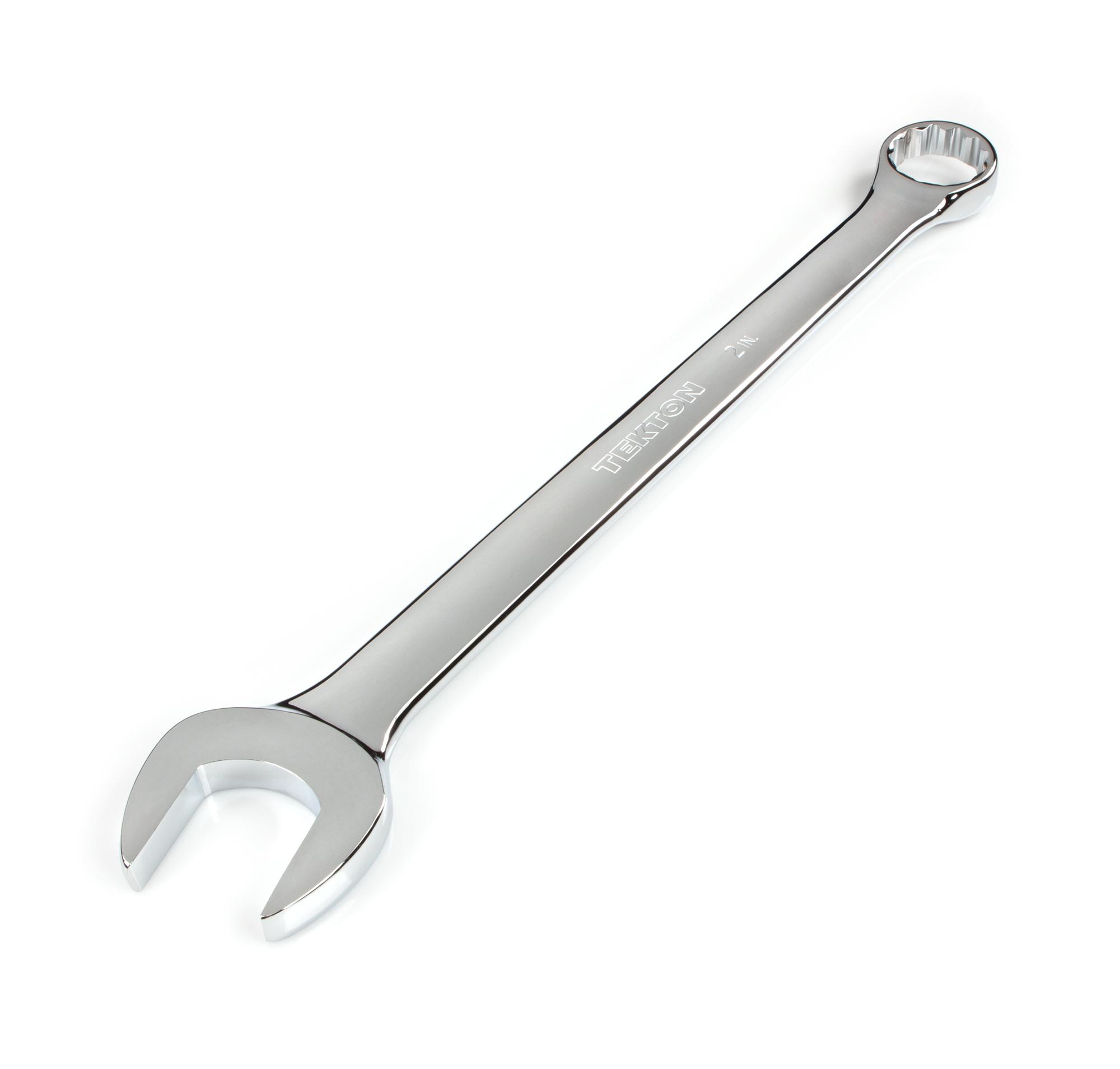 Front-right angle view of Tekton combination wrench. Item #WCB23050