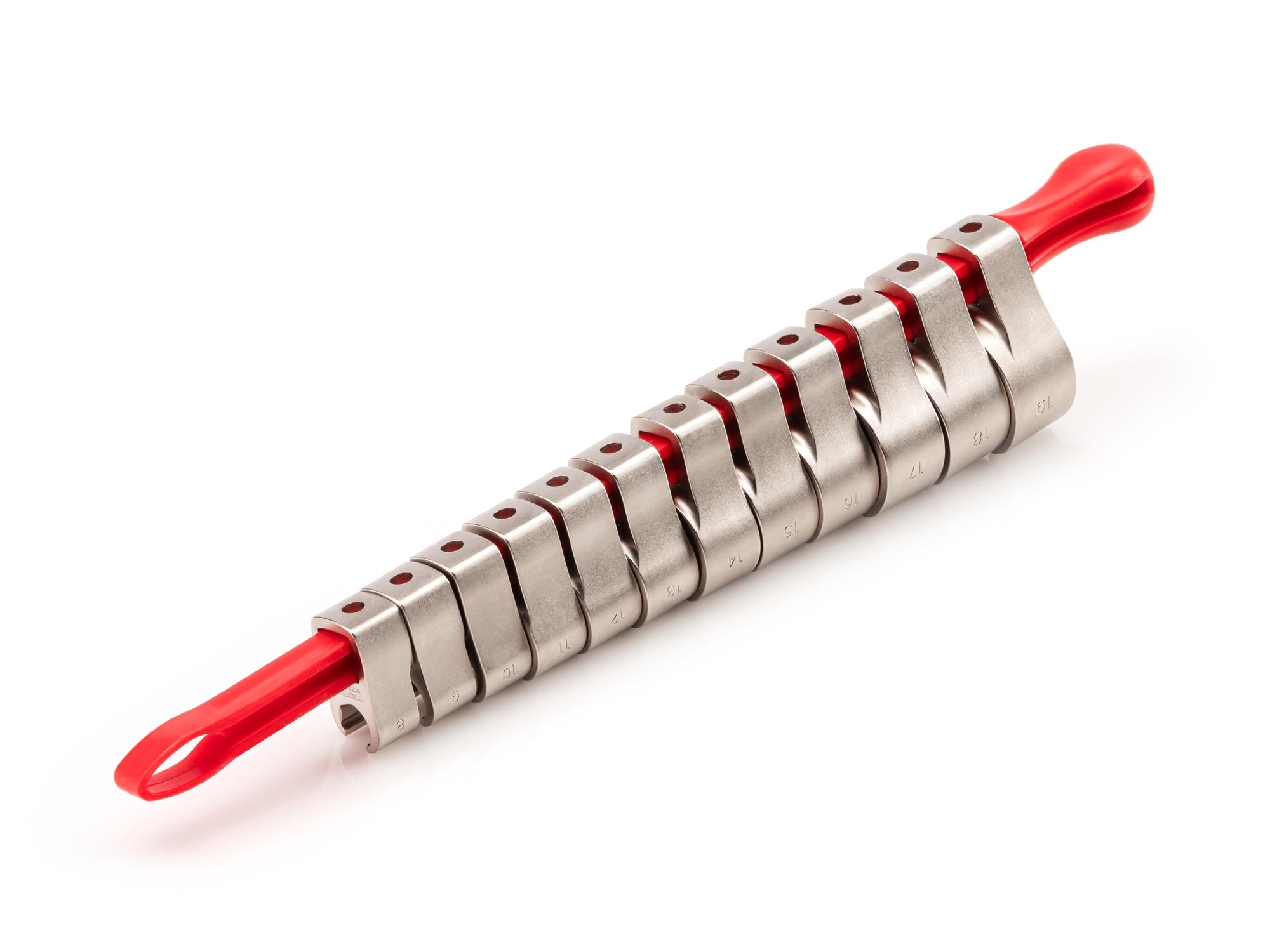 Front-right angle view of Tekton key crowfoot wrench set. Item #WCF91220