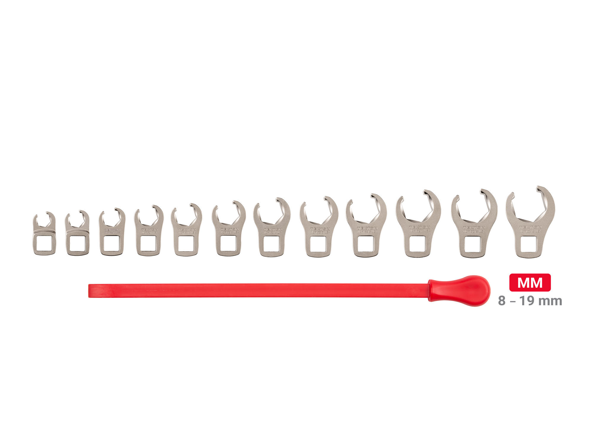 12-Piece Flare Nut Crowfoot Wrench Set (Key) | TEKTON | Made
