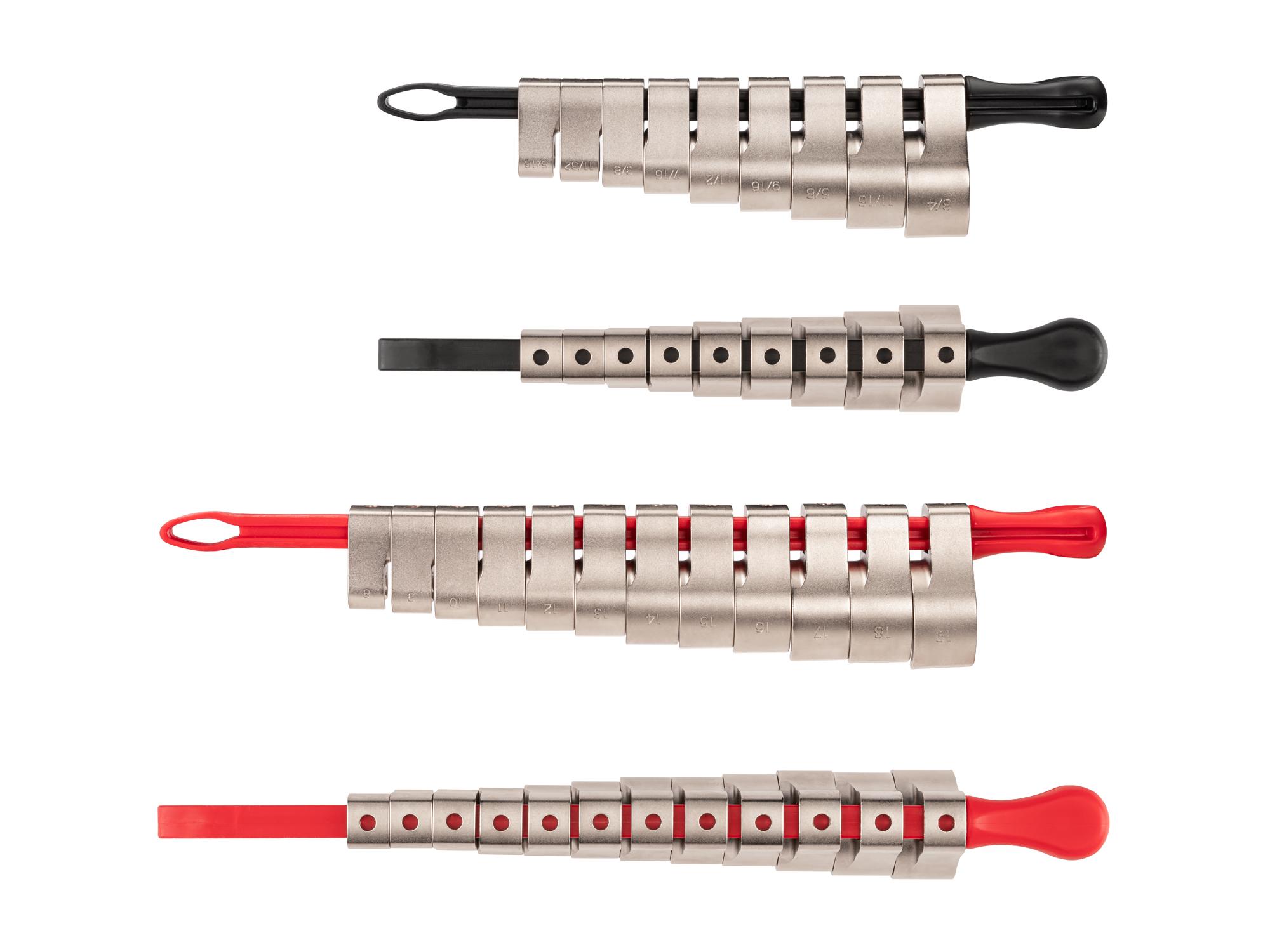 Side view of Tekton key crowfoot wrench set. Item #WCF91320