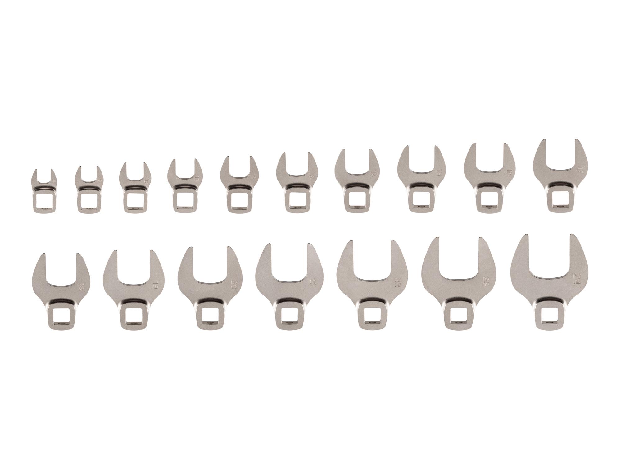 3/8 Inch Drive Crowfoot Wrench Set (17-Piece)
