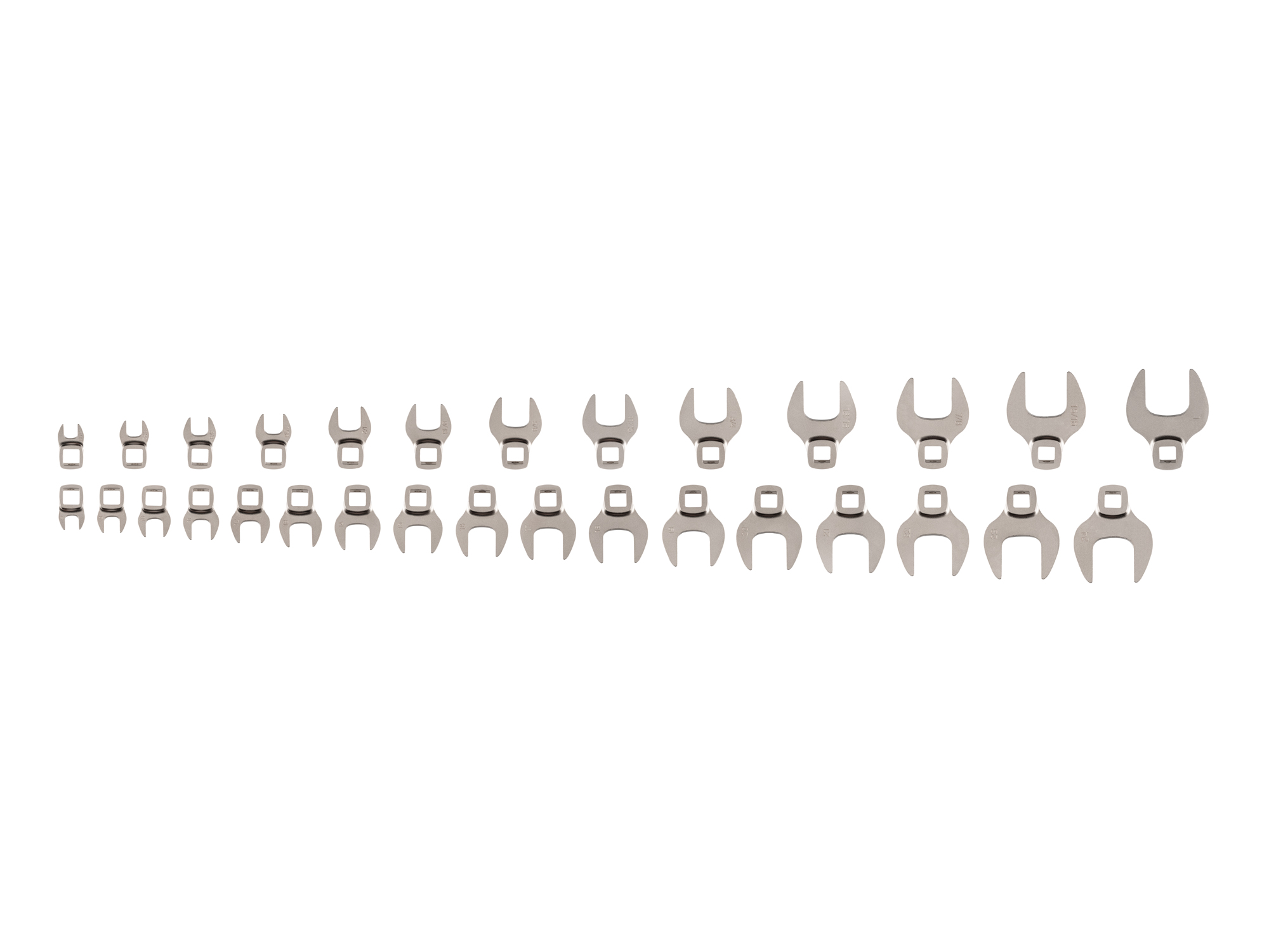 TEKTON 3/8 Inch Drive Crowfoot Wrench Set, 30-Piece (5/16-1 in., 8-24 mm)