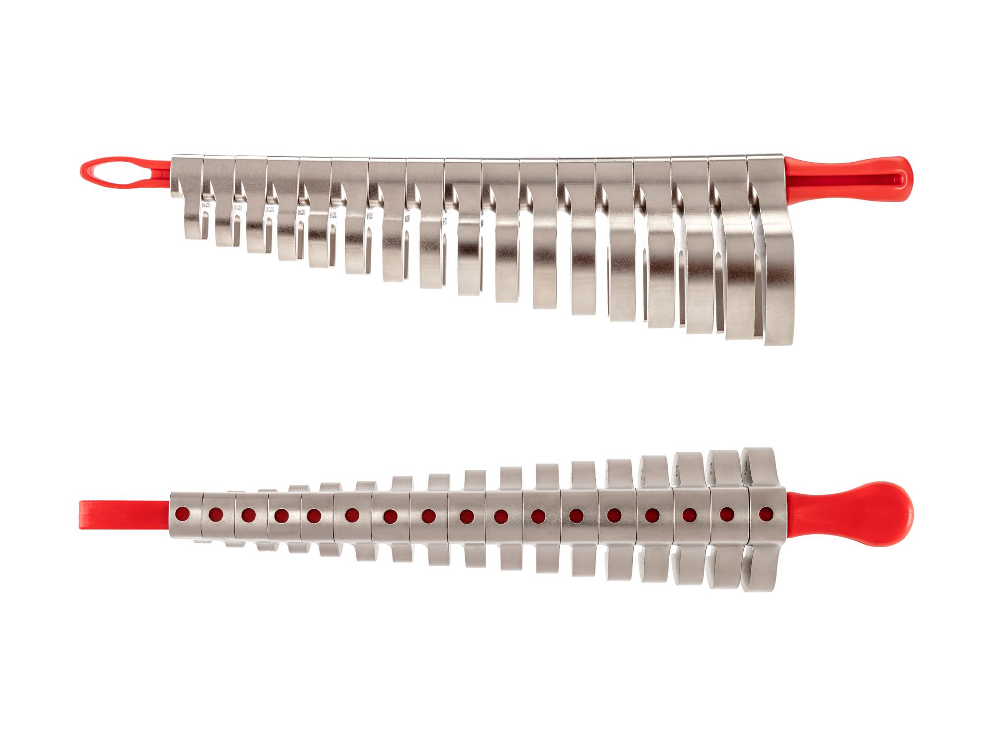 Side view of Tekton key crowfoot wrench set. Item #WCF94202