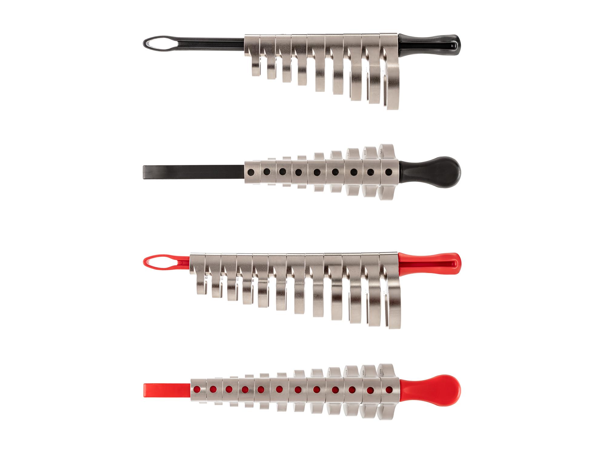 Side view of Tekton key crowfoot wrench set. Item #WCF94301