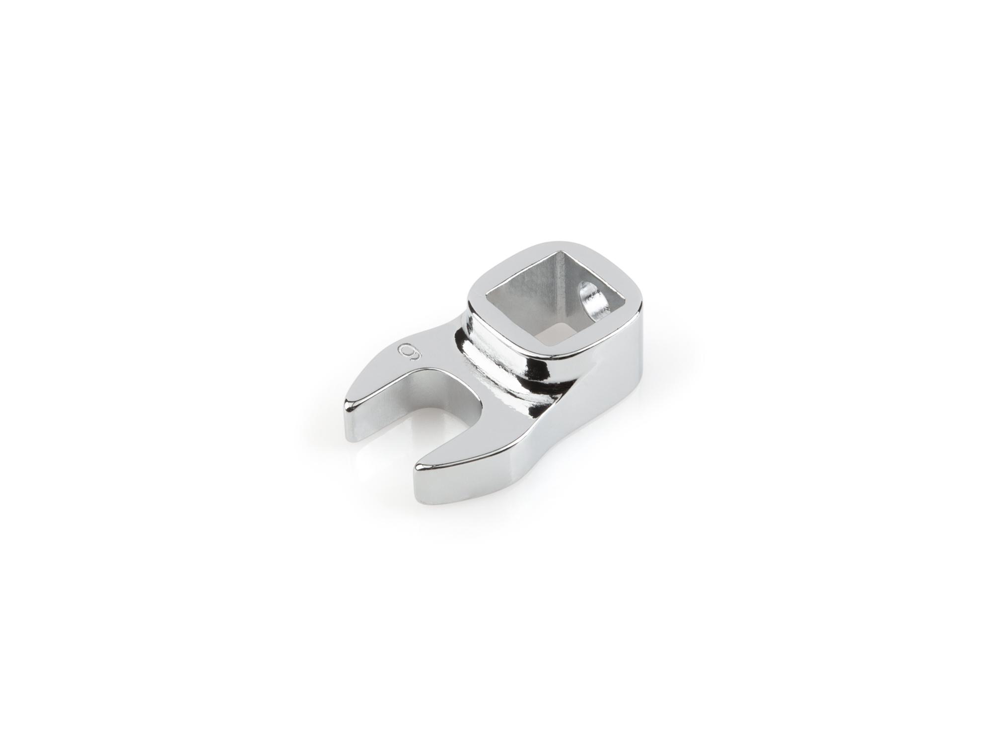 Front-right angle view of Tekton 9 millimeter crowfoot wrench. Item #WCF14009