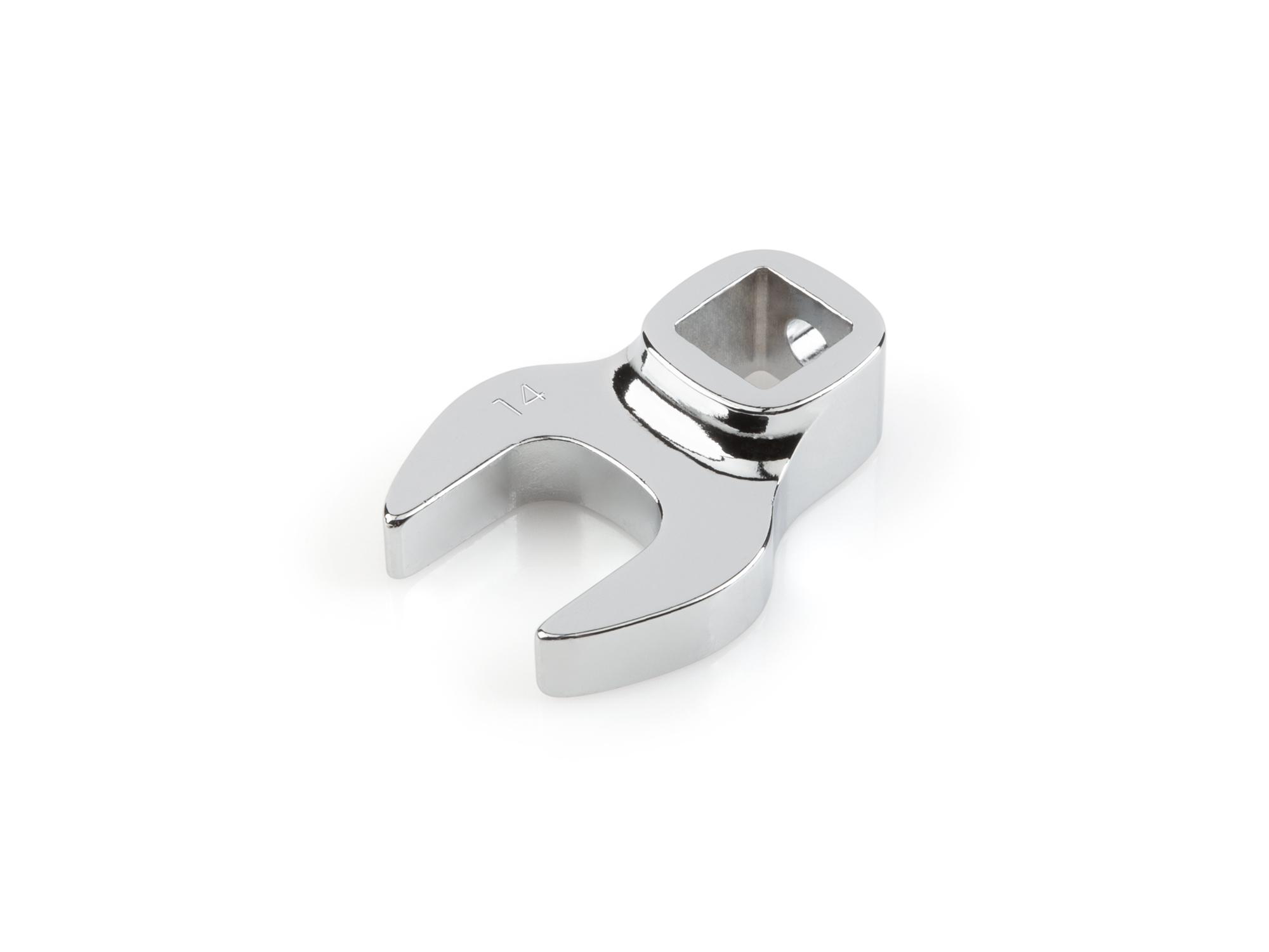 Front-right angle view of Tekton crowfoot wrench. Item #WCF14014