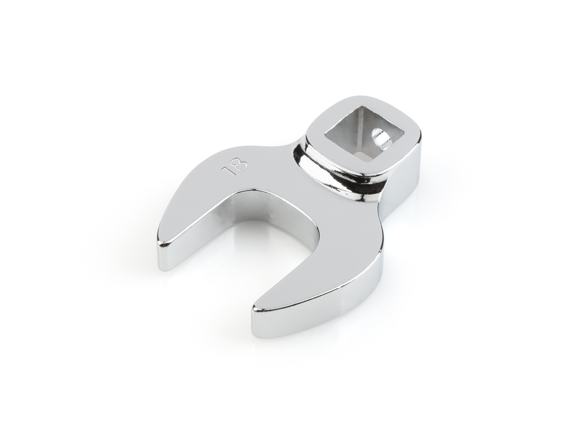 3/8 inch drive 18 mm (Metric) crowfoot wrench. Made in USA. Lean design for best access. WCF14018.