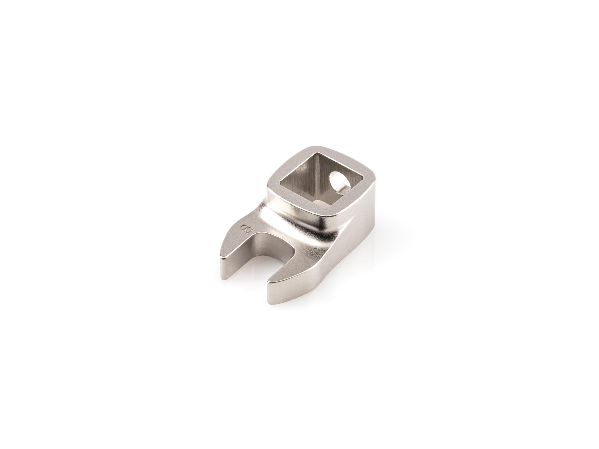 Front-right angle view of Tekton crowfoot wrench. Item #WCF14108