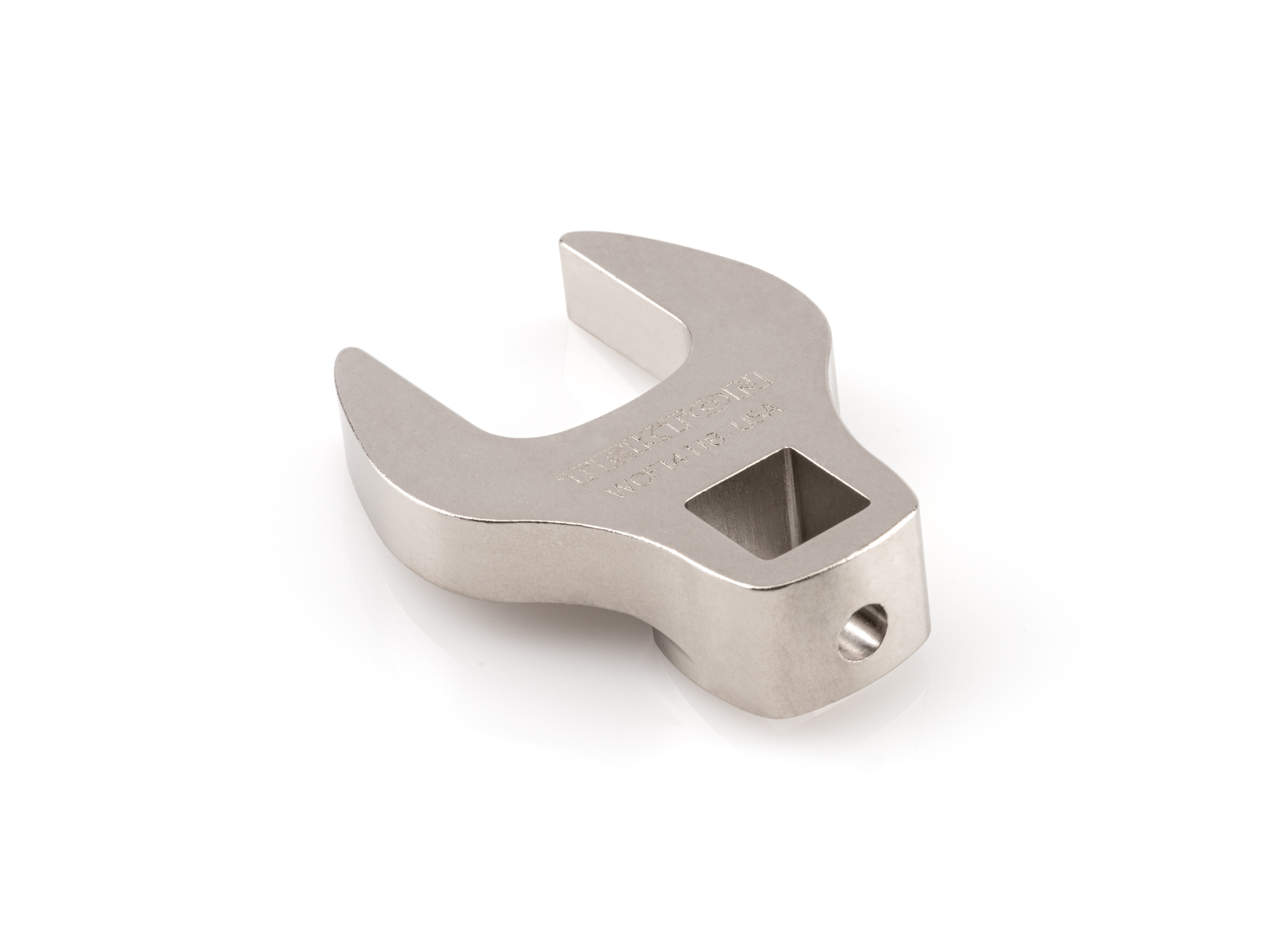 3/8 inch drive 18 mm (Metric) crowfoot wrench. Made in USA. Lean design for best access. WCF14118.