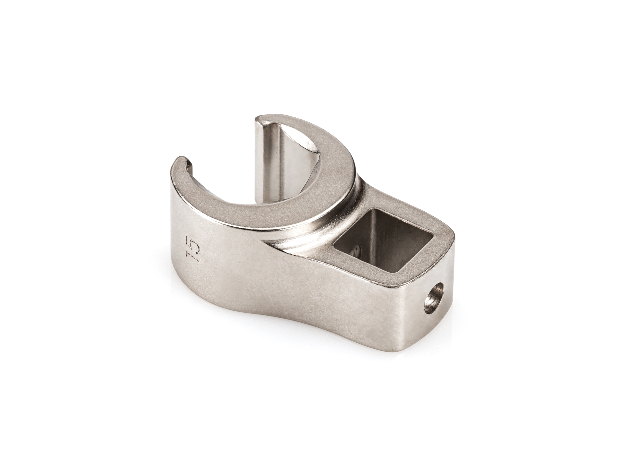 3/8 inch drive x 15 mm 6-point flare nut crowfoot wrench. Use to disconnect brake, fuel, and hydraulic lines without rounding-off fasteners. WCF16215