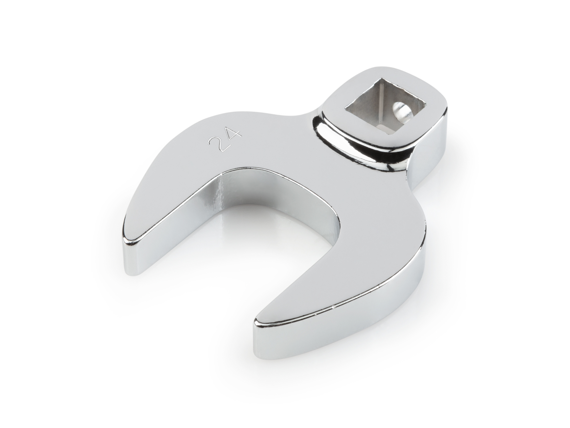 3/8 inch drive 24 mm (Metric) crowfoot wrench. Made in USA. Lean design for best access. WCF14024.