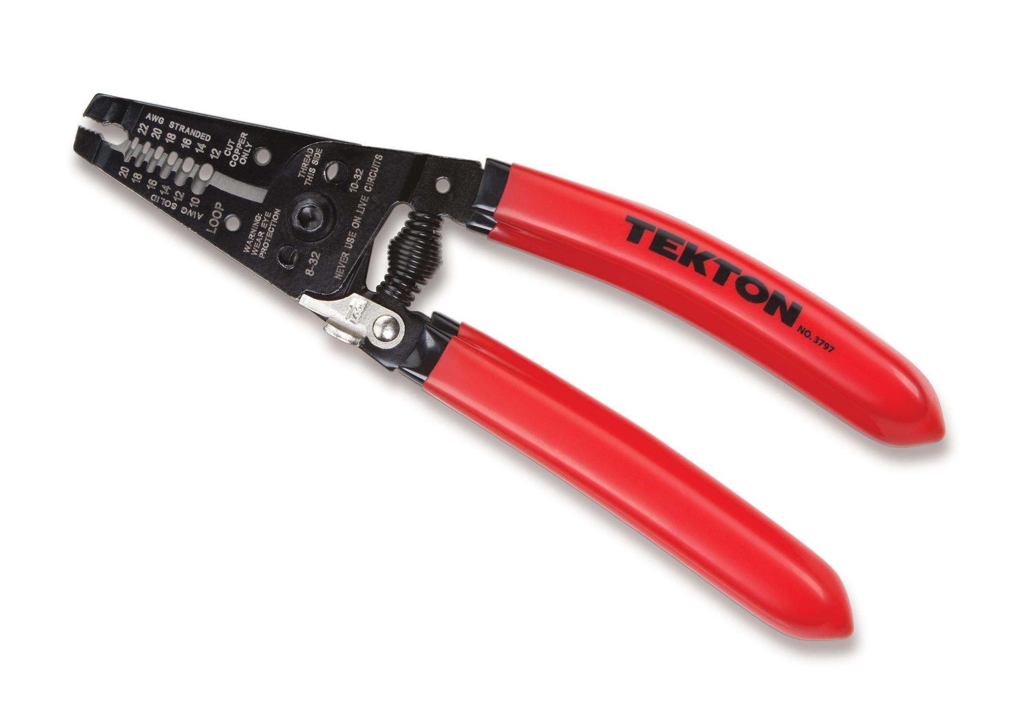 Back angle view of Tekton cutting pliers. Item #3797