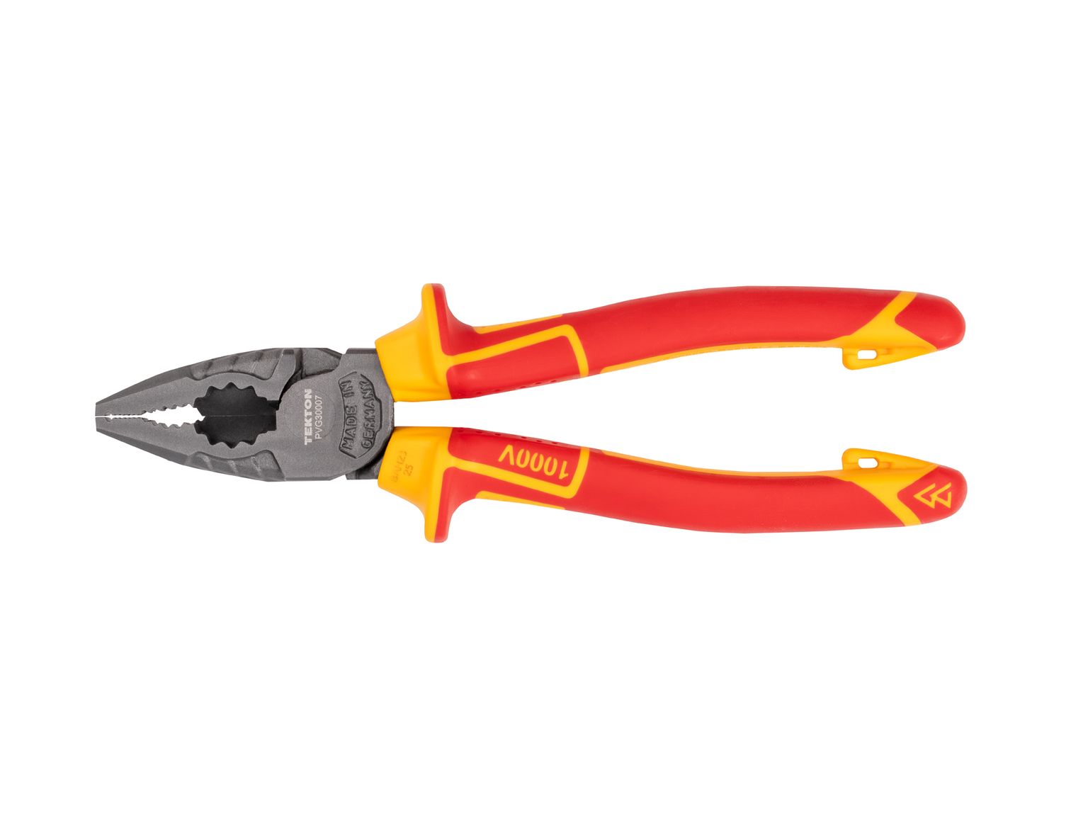 Front view of Tekton 7 inch cutting pliers set. Item #PVG30007