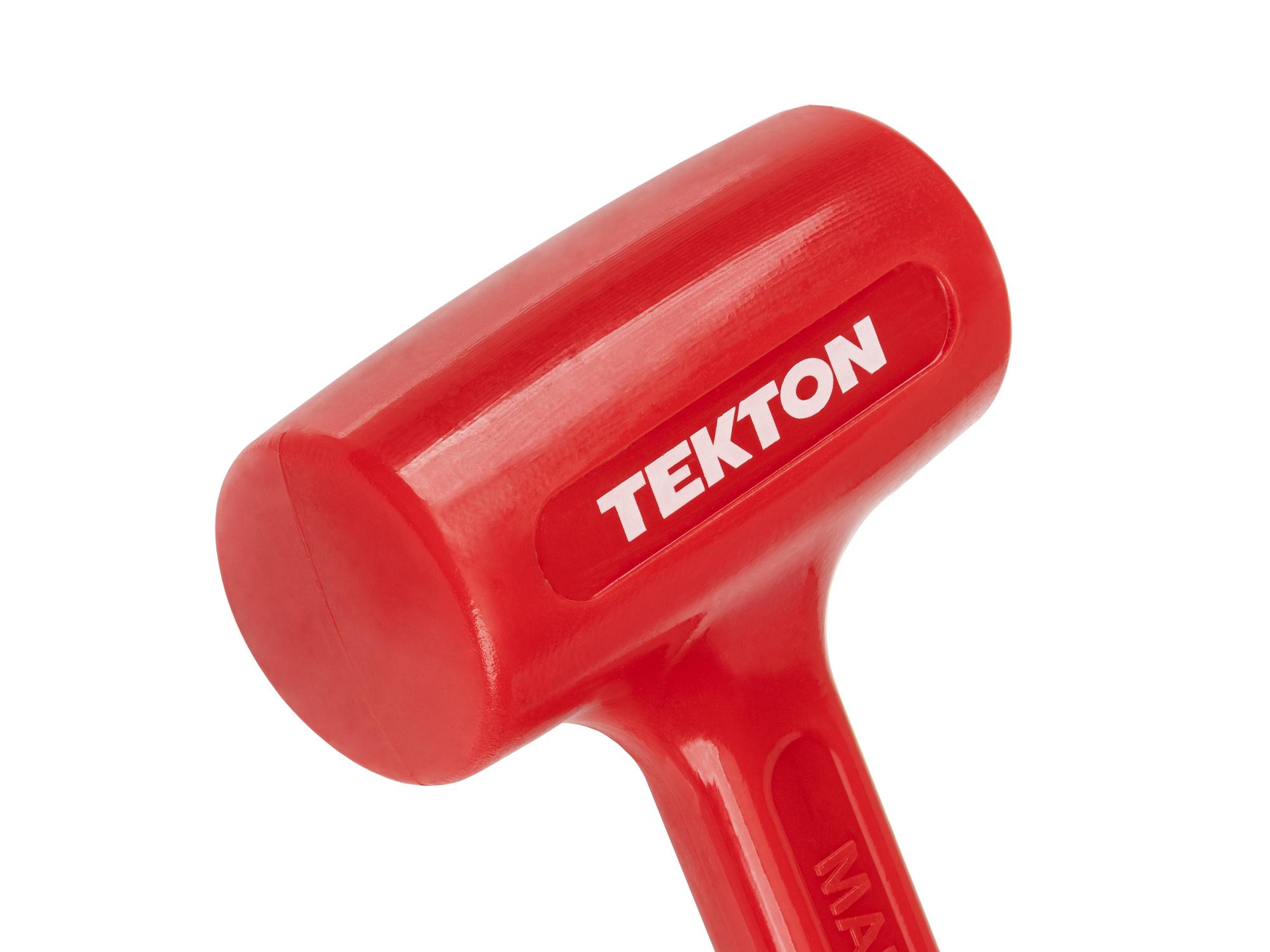 Closeup view of Tekton dead blow hammer. Item #HDB30021