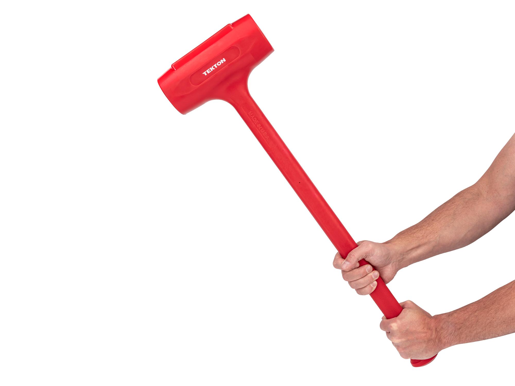 Person holding Tekton dead blow hammer. Item #HDB70182