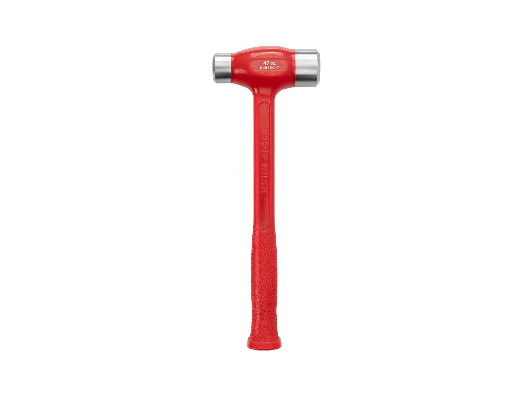 Back view of Tekton flat steel face hammer. Item #HDB40047